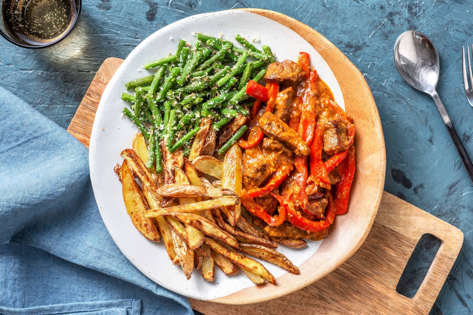 Rendang de bœuf au lait de coco et poivrons