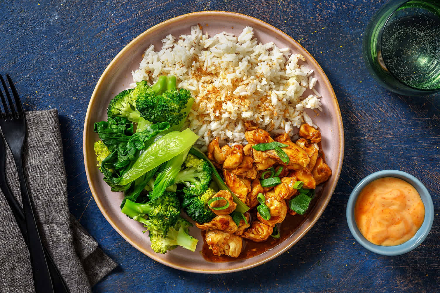 Bulgogi-Hähnchenbrust mit Jasminreis
