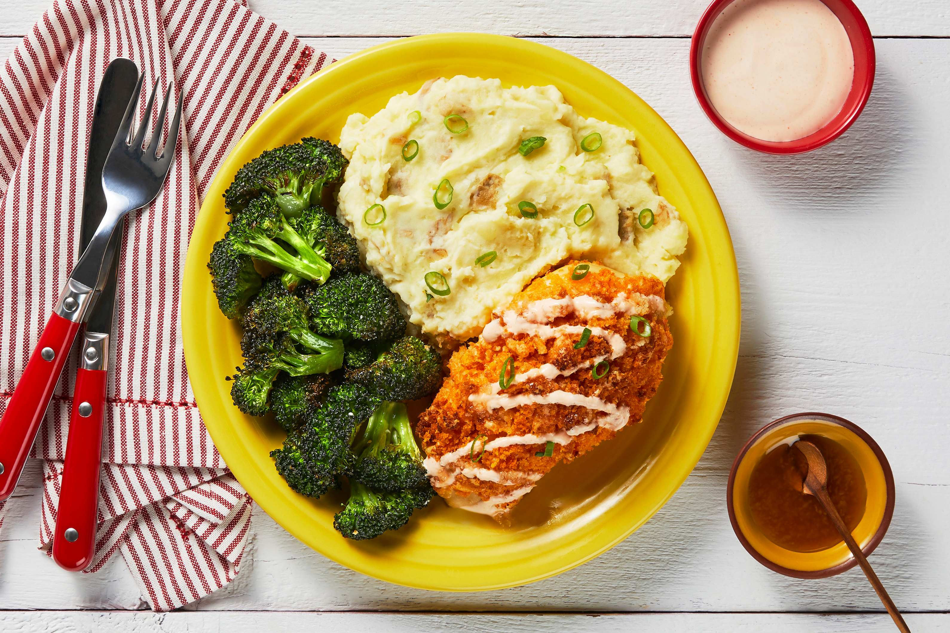 Buffalo-Spiced Crispy Chicken Breasts