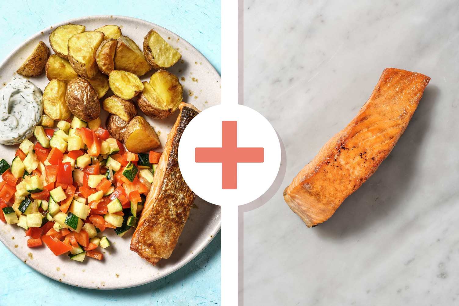Dubbele portie zalmfilet met dillemayonaise