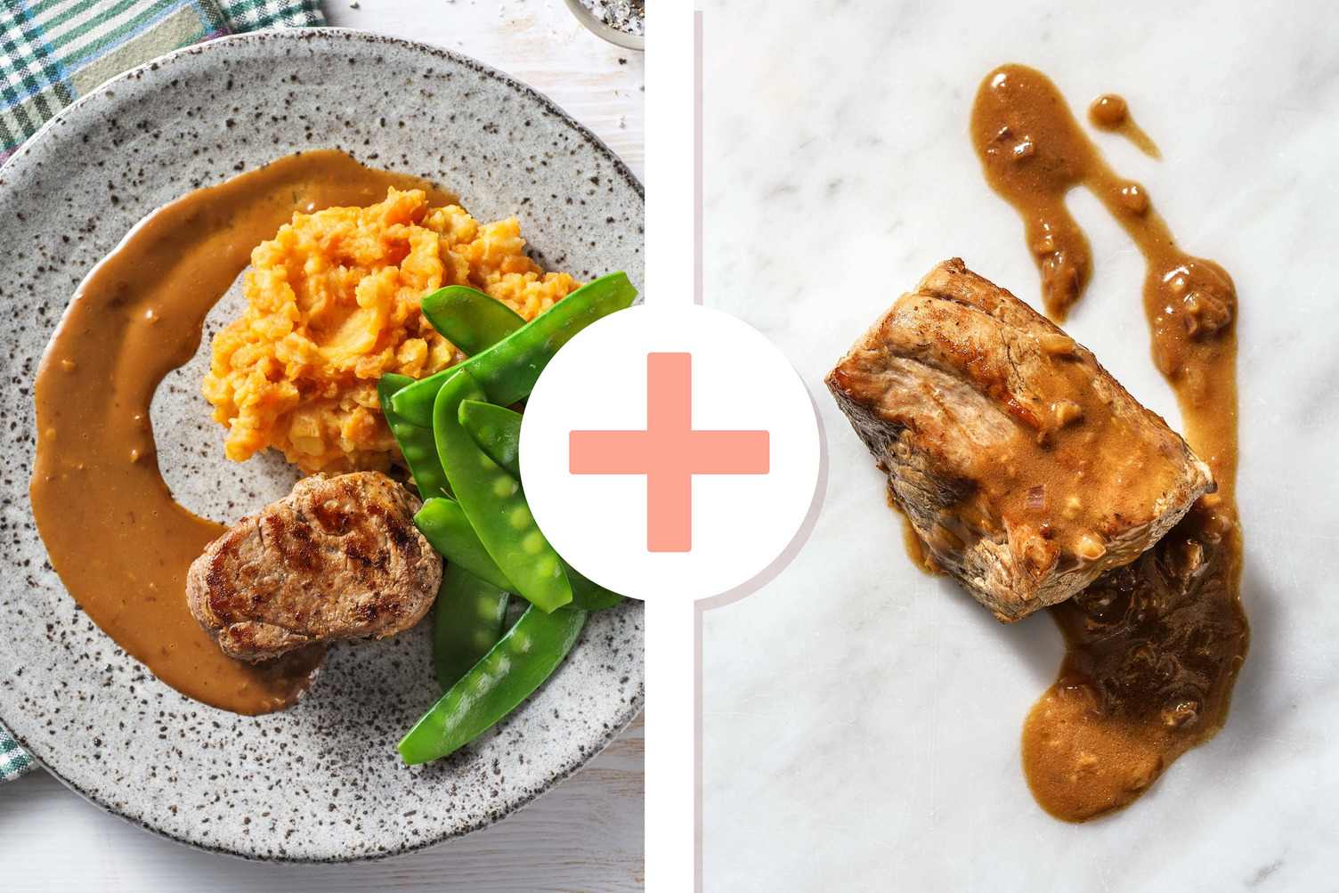 Filet mignon en double portion et jus de viande maison