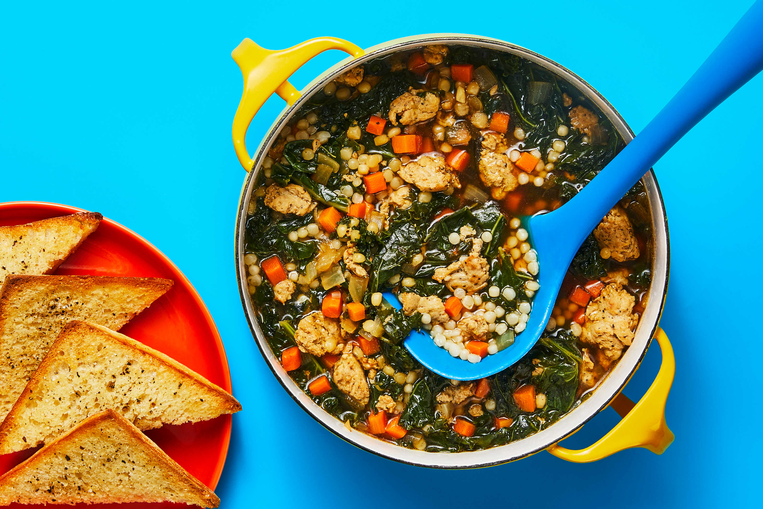 One-Pot Chicken Sausage & Kale Soup