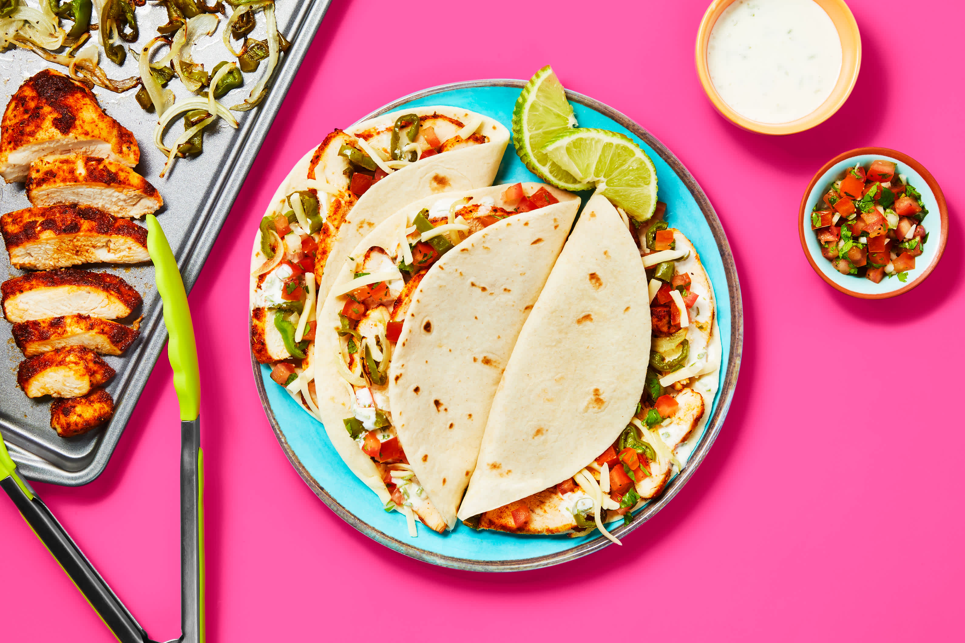 Sheet Pan Chicken & Pepper Fajitas
