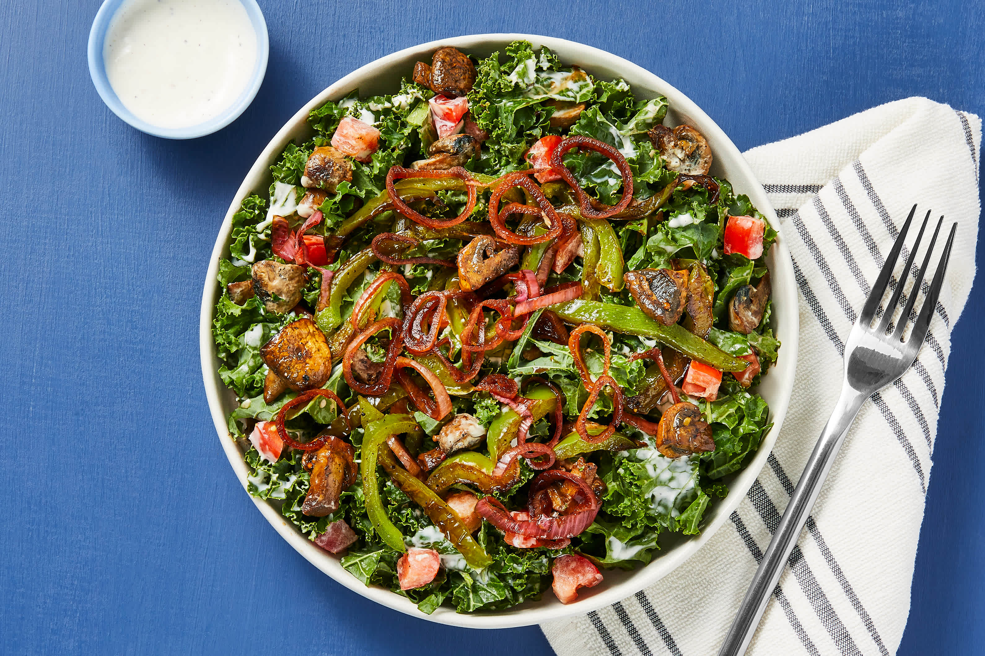 Steak & Mushroom Kale Salad