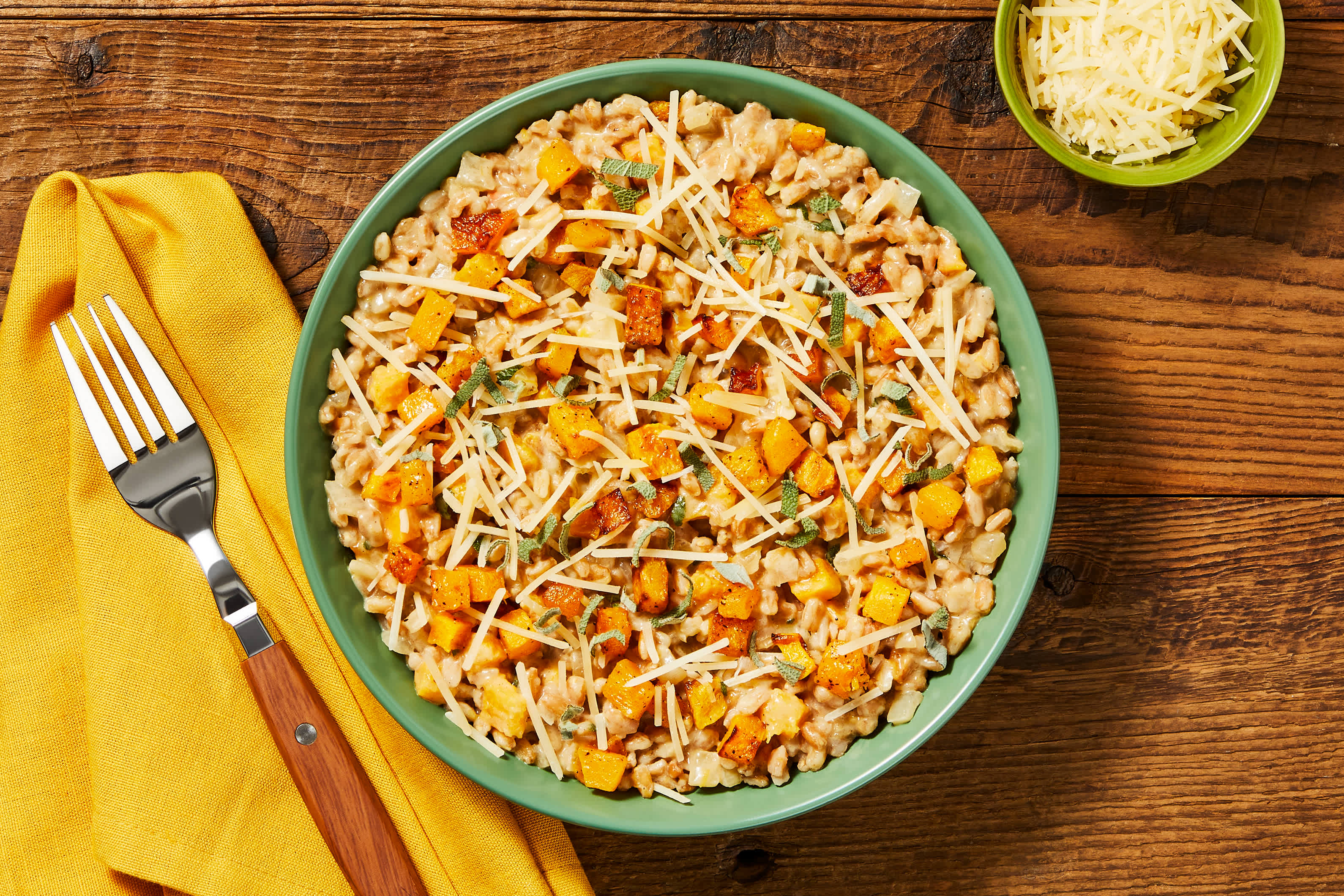Butternut Squash & Chicken Sausage Farrotto