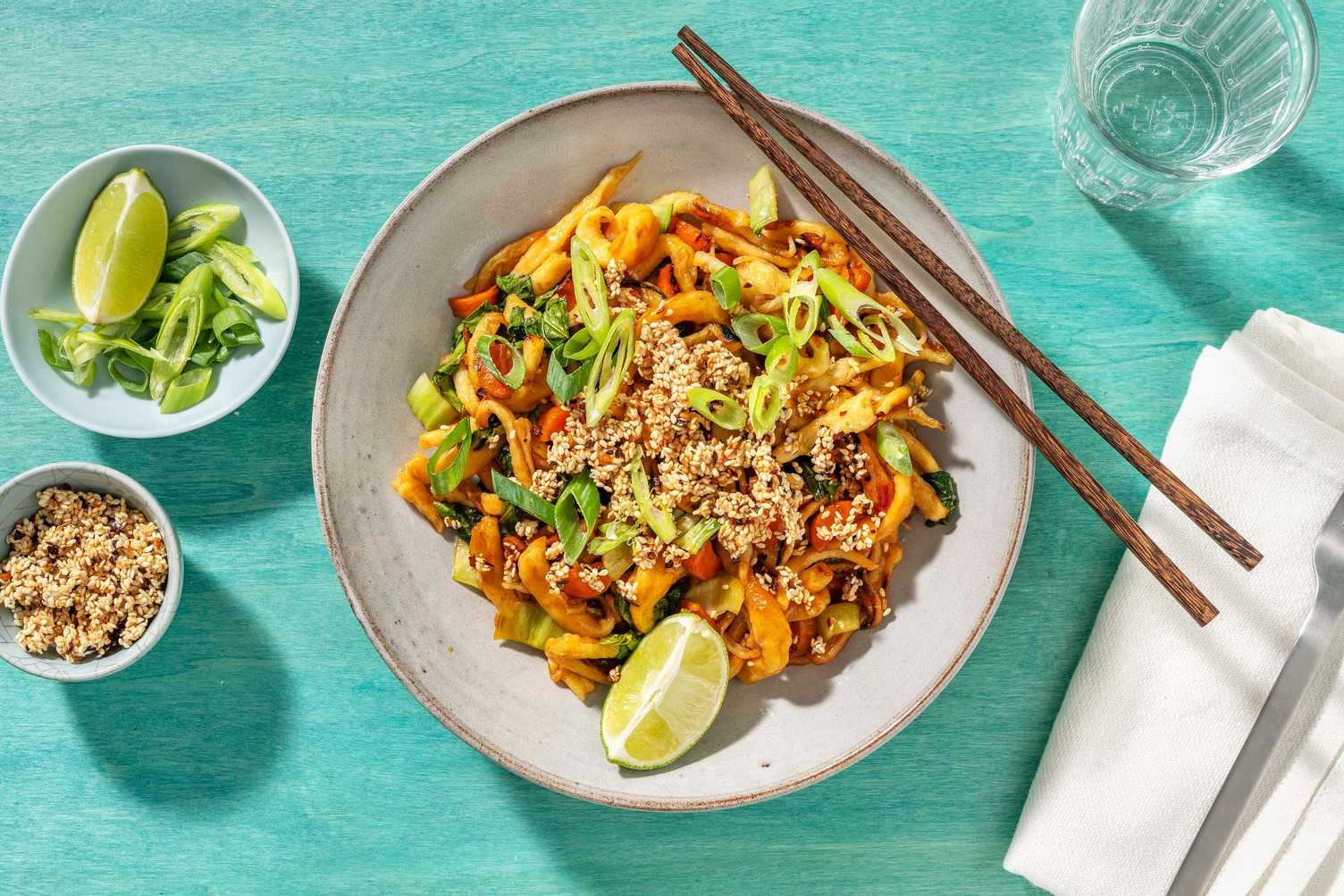 Spätzle Asian Style mit Pak Choi & Sesam-Knofi-Soße