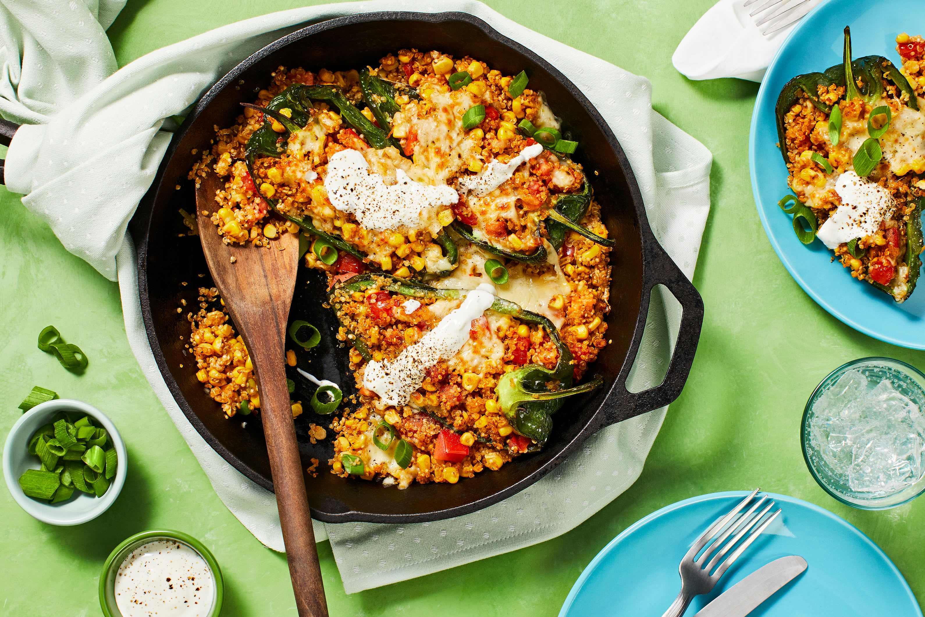 Southwest Turkey-Stuffed Green Peppers