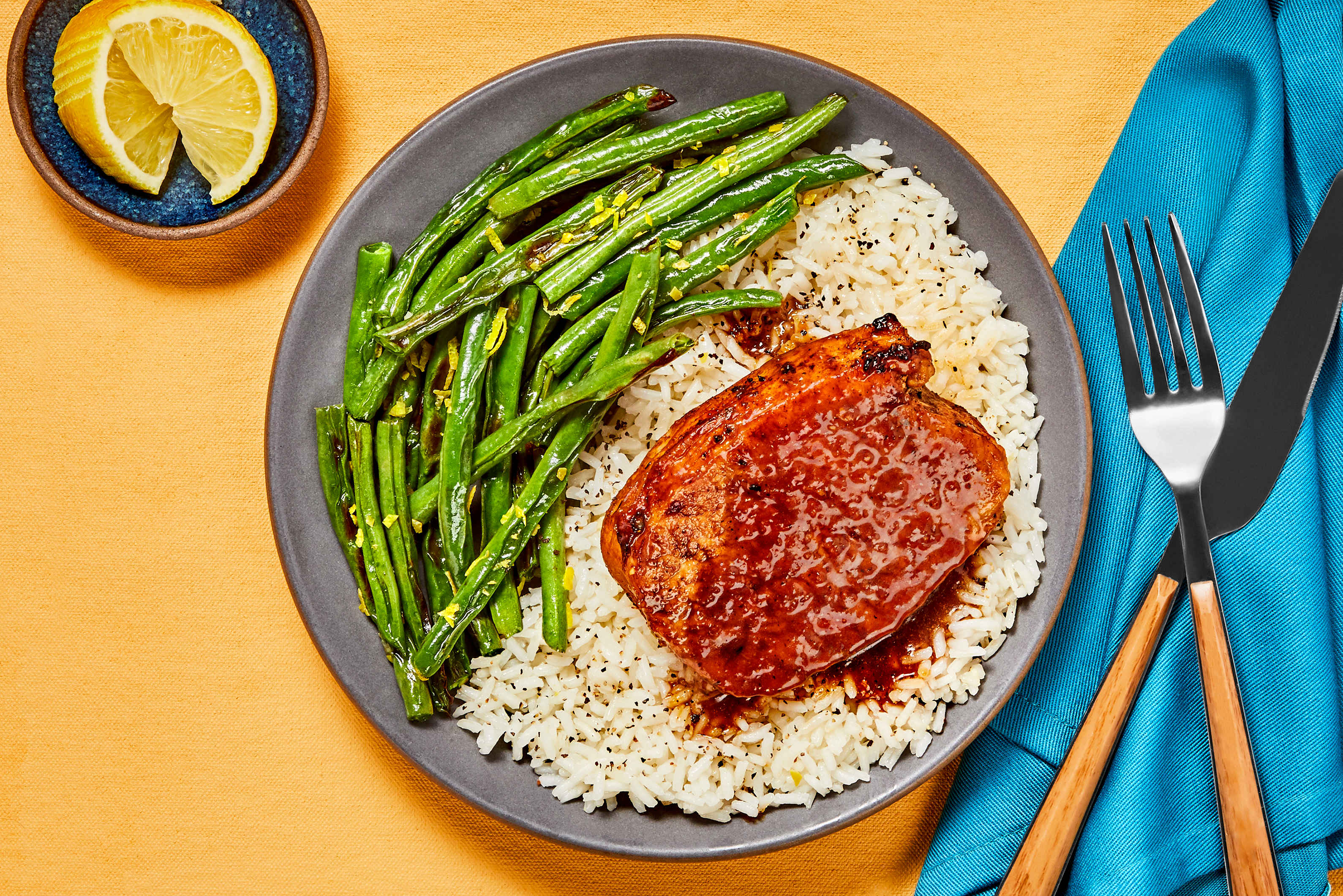 Peachy Keen BBQ-Rubbed Salmon