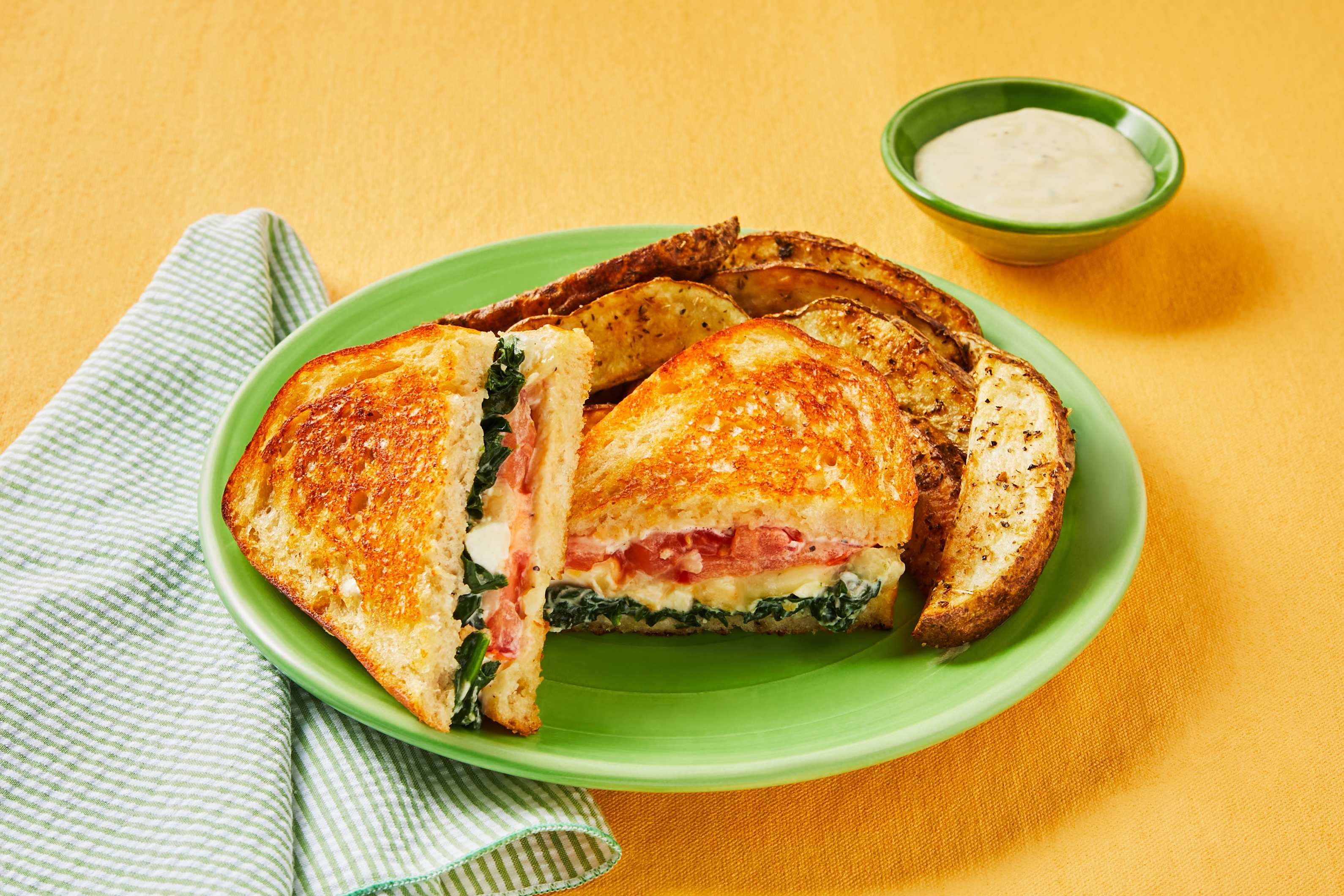 Beef, Tomato, Spinach & Feta Panini