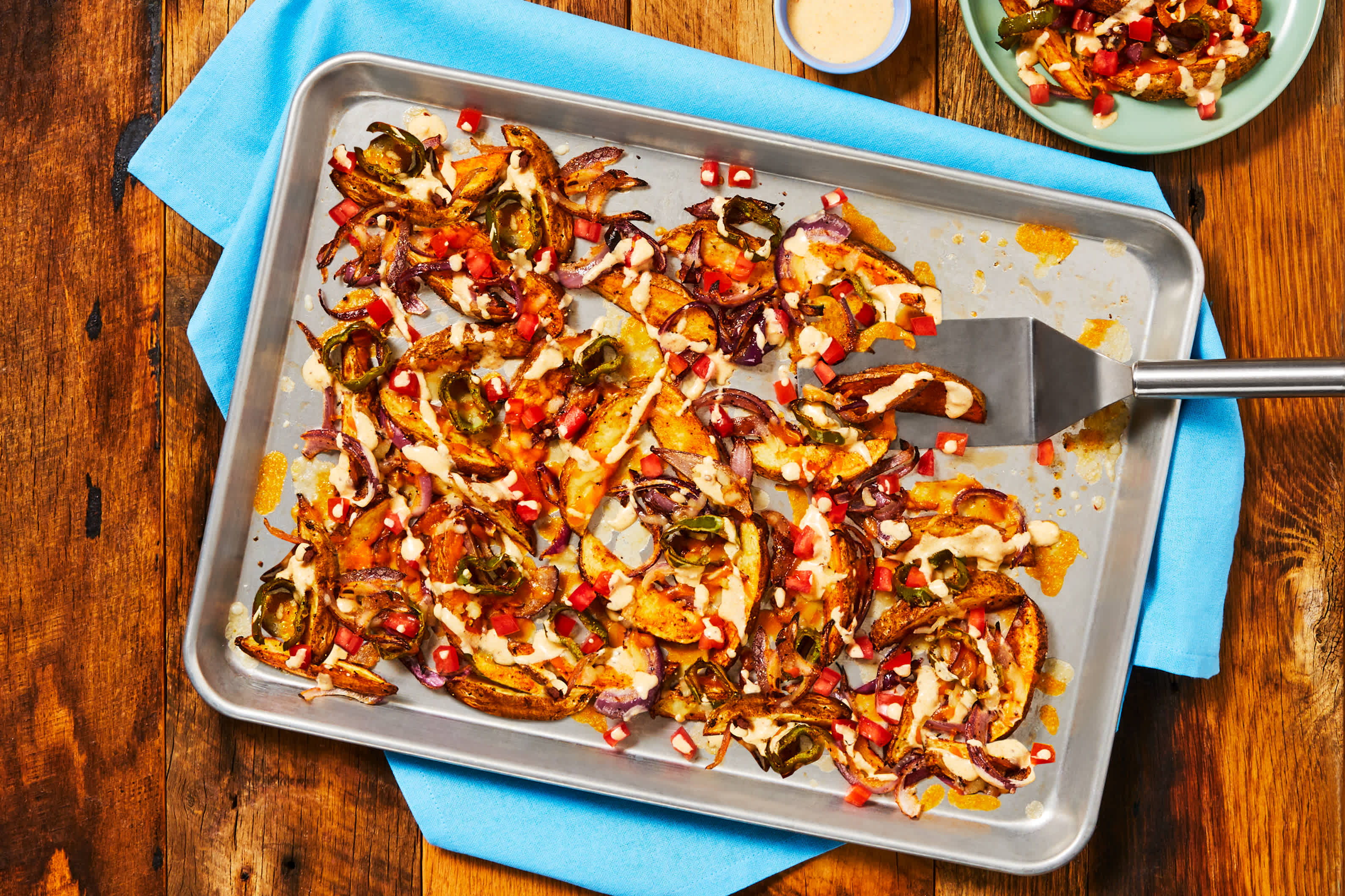 Loaded Beef Fajita Potato Wedges