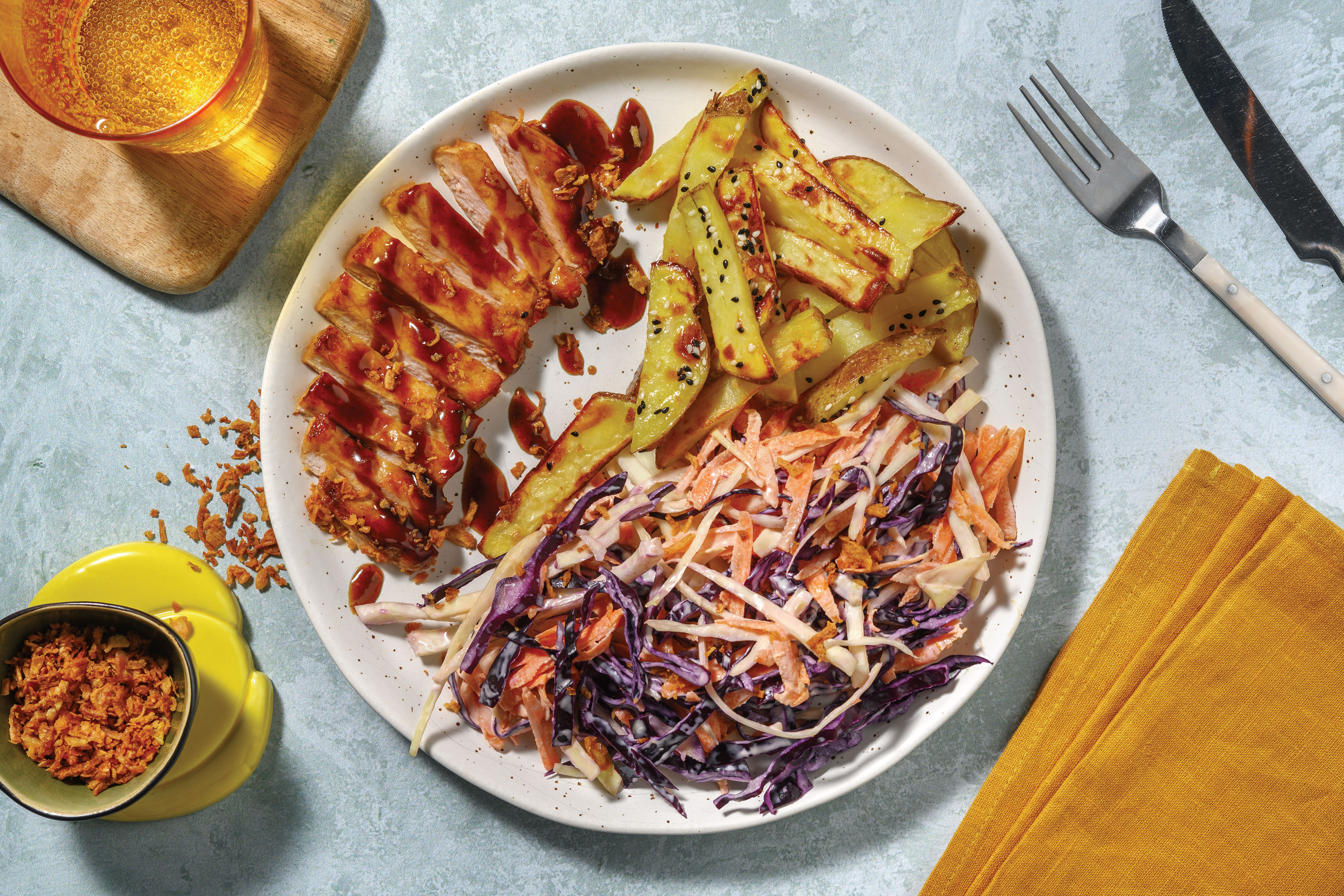 Double Ginger & Hoisin-Glazed Pork Steak