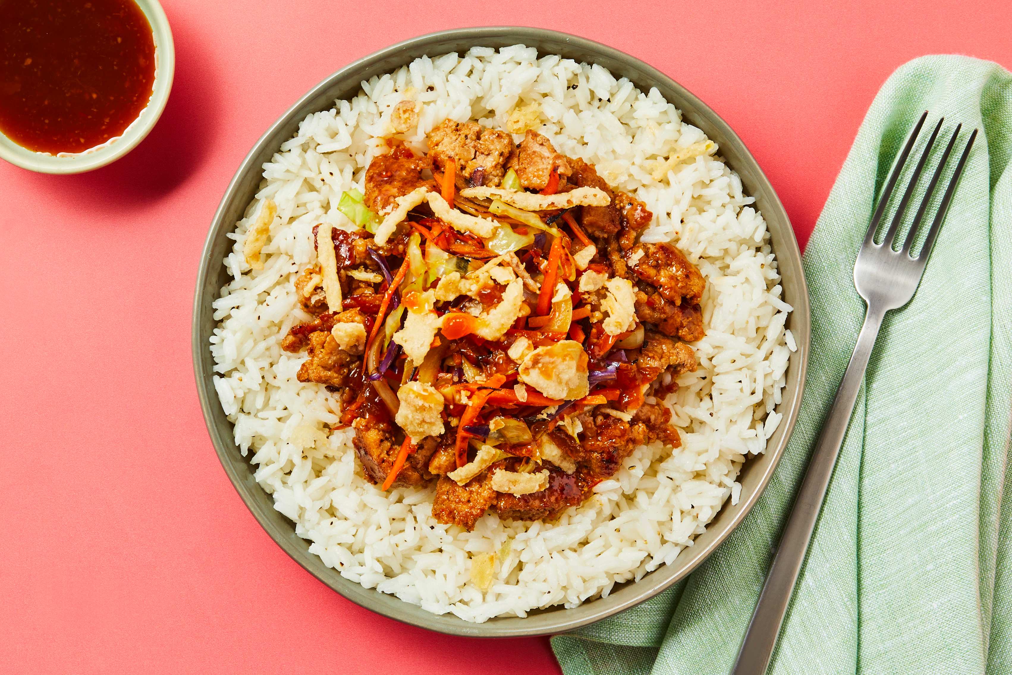 Shrimp Egg Roll Rice Bowl