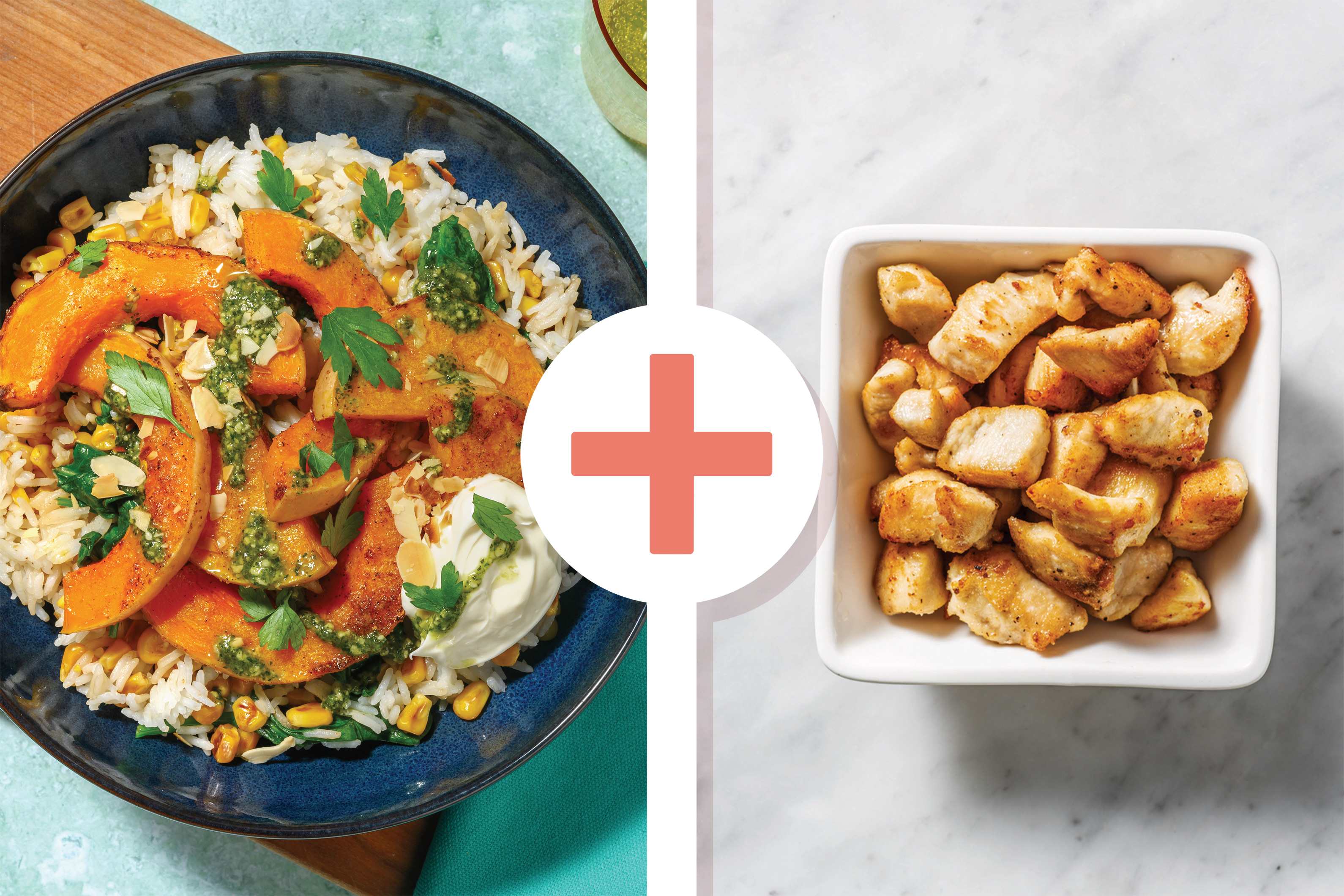 Smokey Roast Pumpkin & Chimichurri Chicken