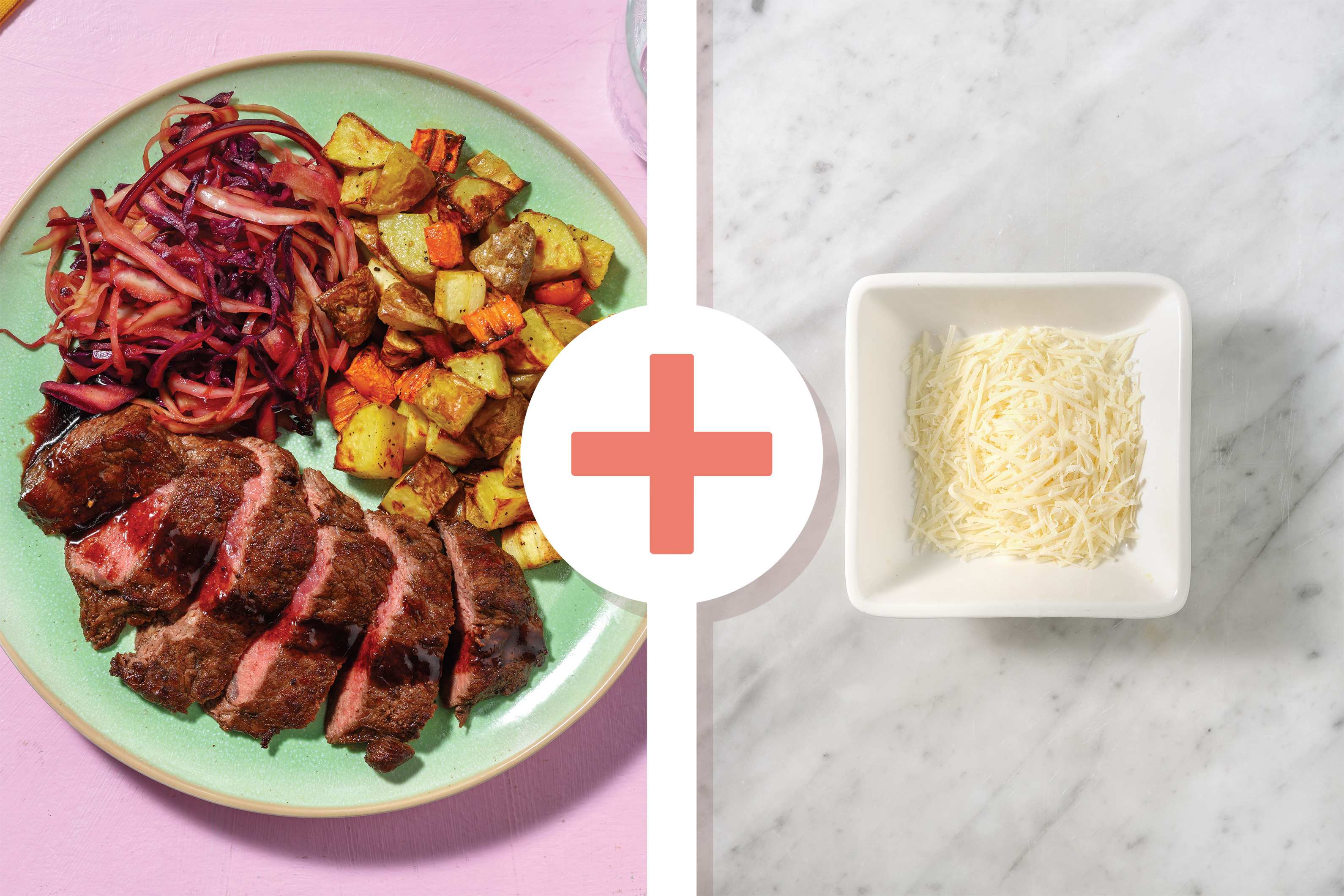 Cherry-Glazed Beef Rump & Parmesan Roasted Veggies