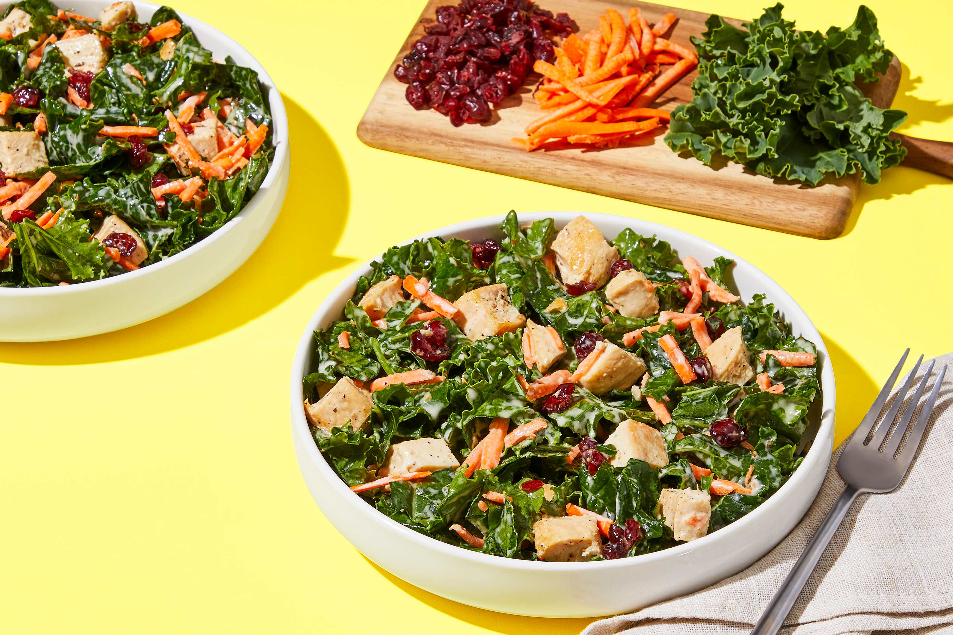 Cranberry, Chicken & Kale Salad 