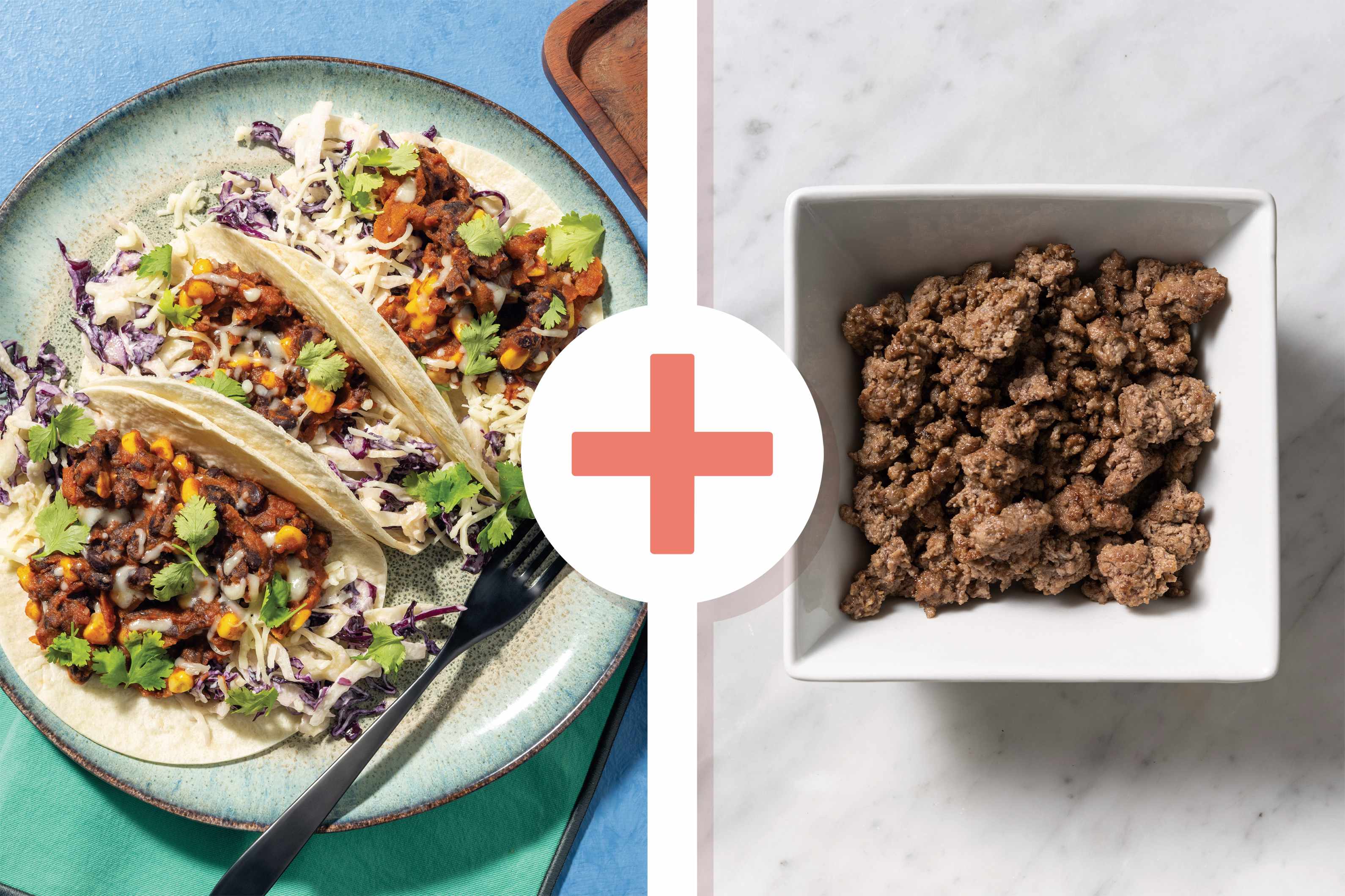 Tex-Mex Beef & Black Bean Tacos