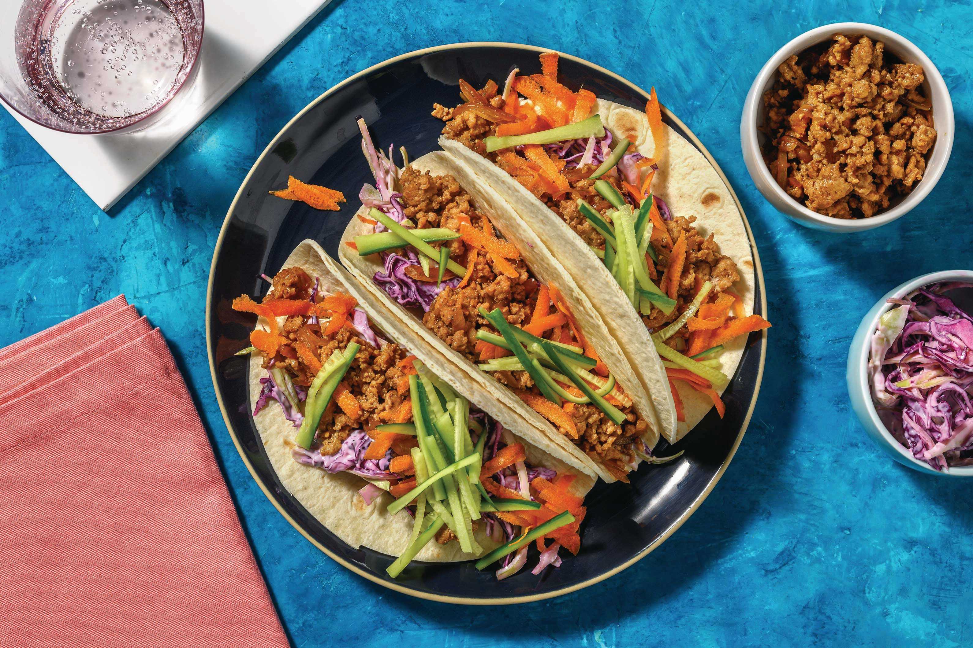 Quick Vietnamese-Style Pork & Cucumber Tacos