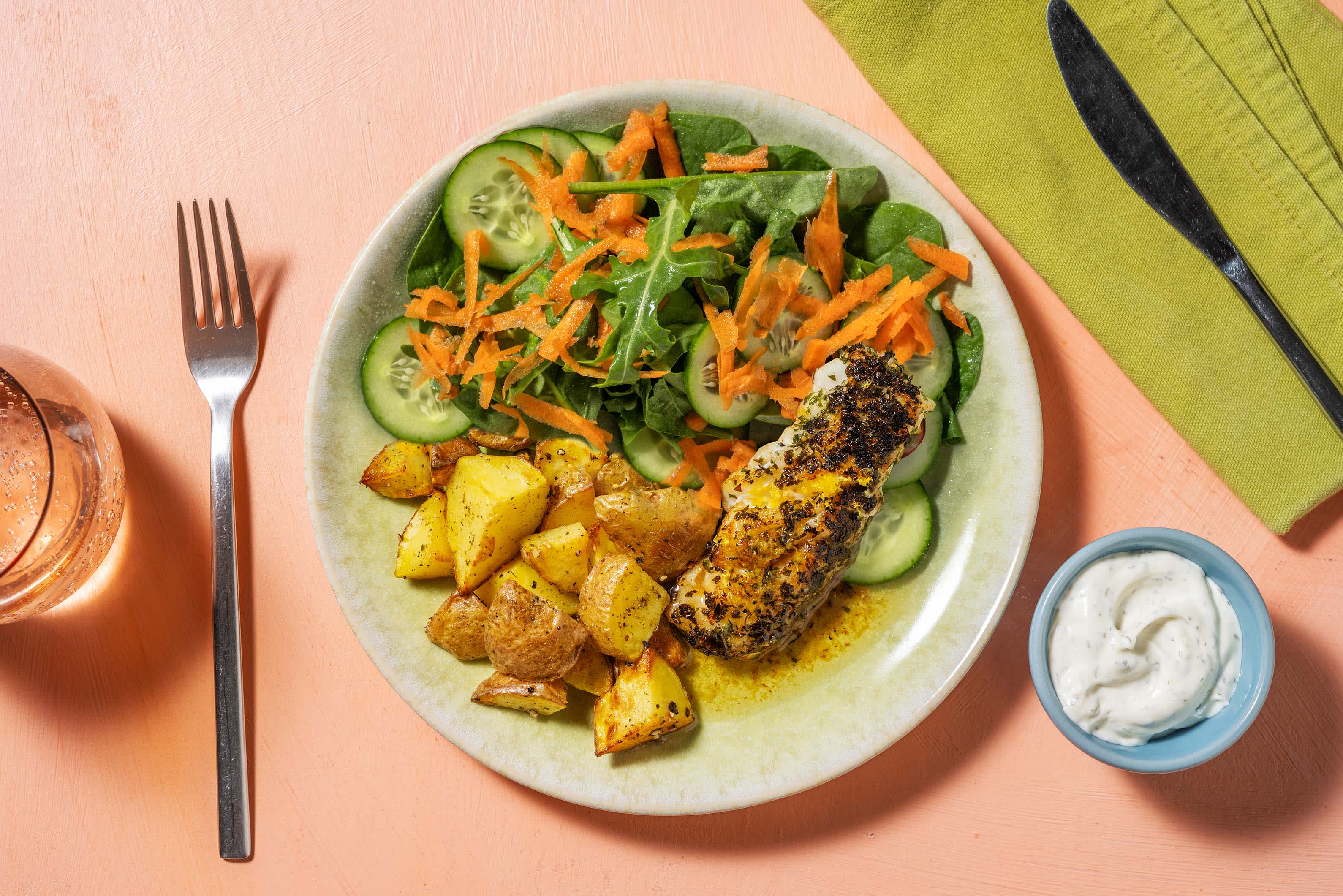 Easy Herbed Fish & Lemon Butter Sauce
