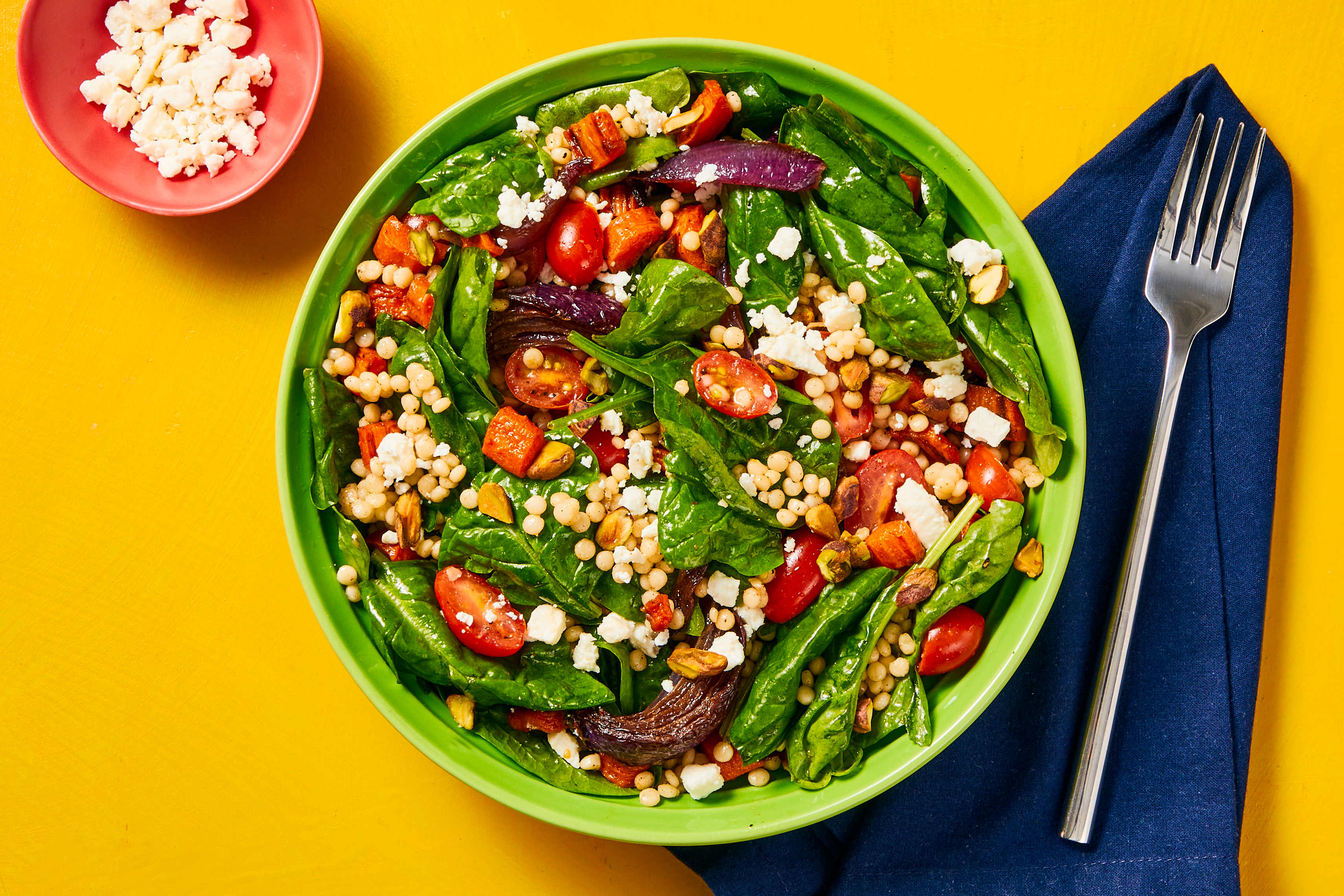 Spanakopita Spinach Salad with Couscous