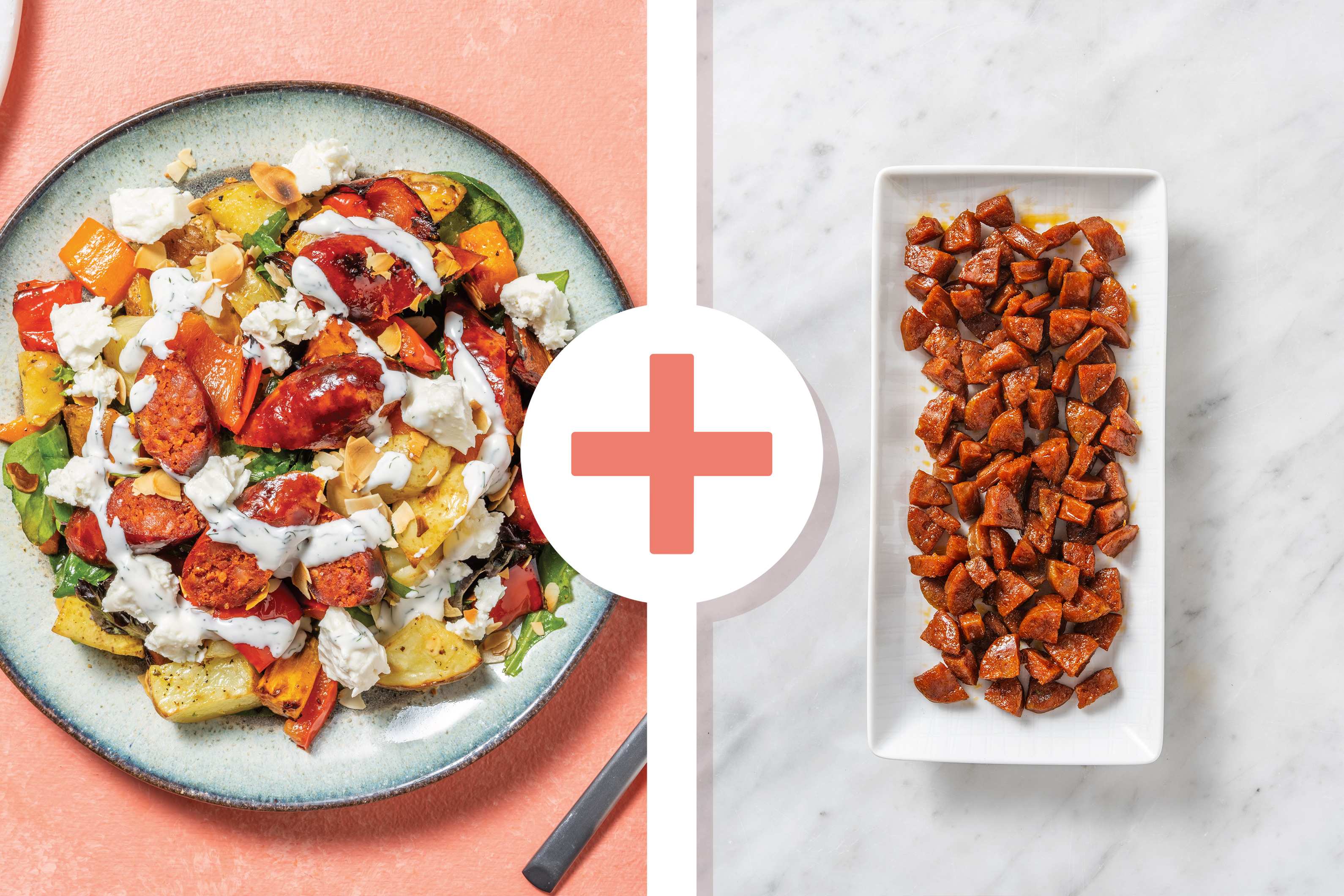 Easy Double Chorizo, Potato & Veggie Traybake