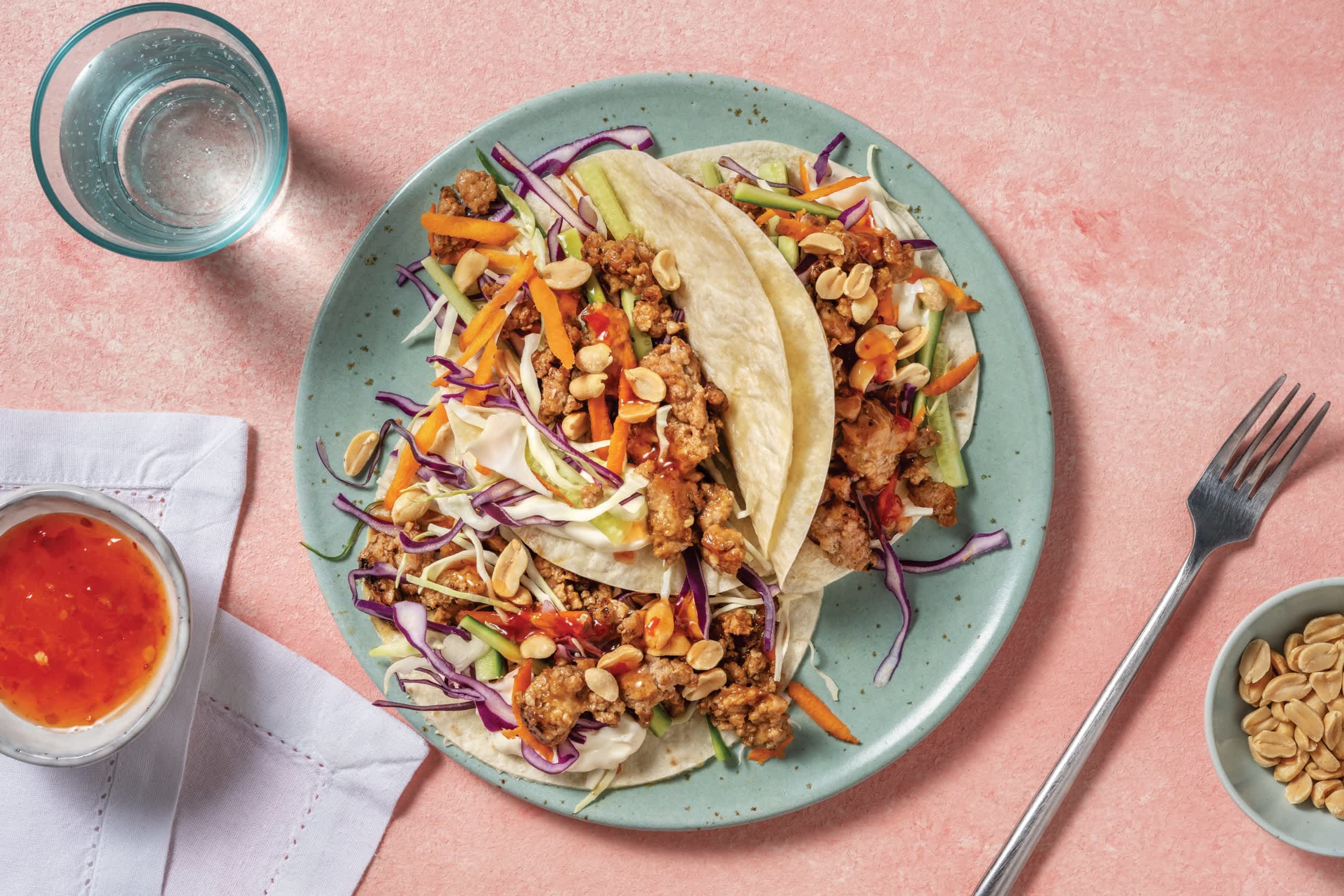 BBQ Lemongrass Pork Tacos