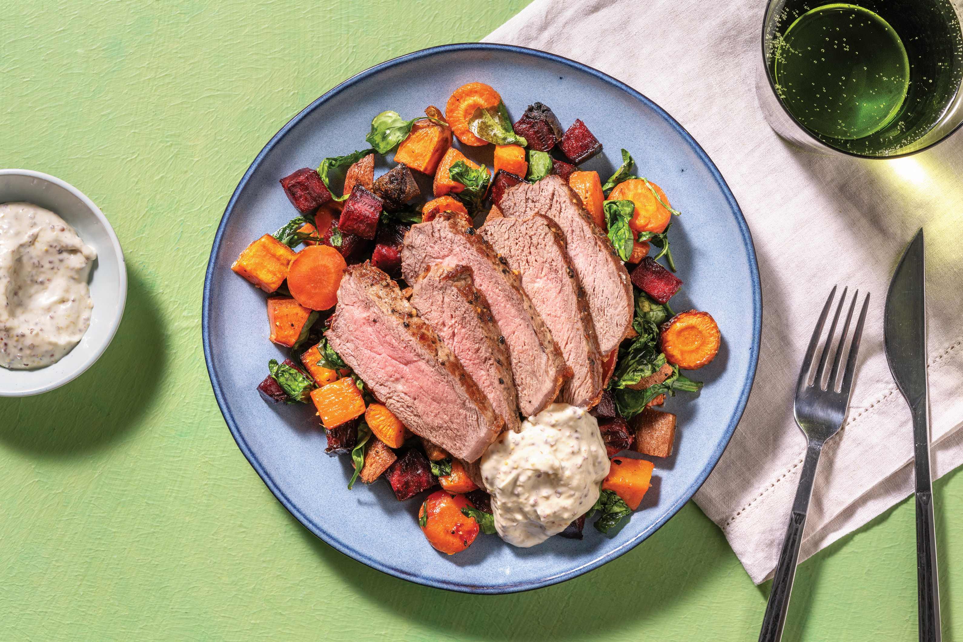 Aussie Salmon & Roast Veggie Medley