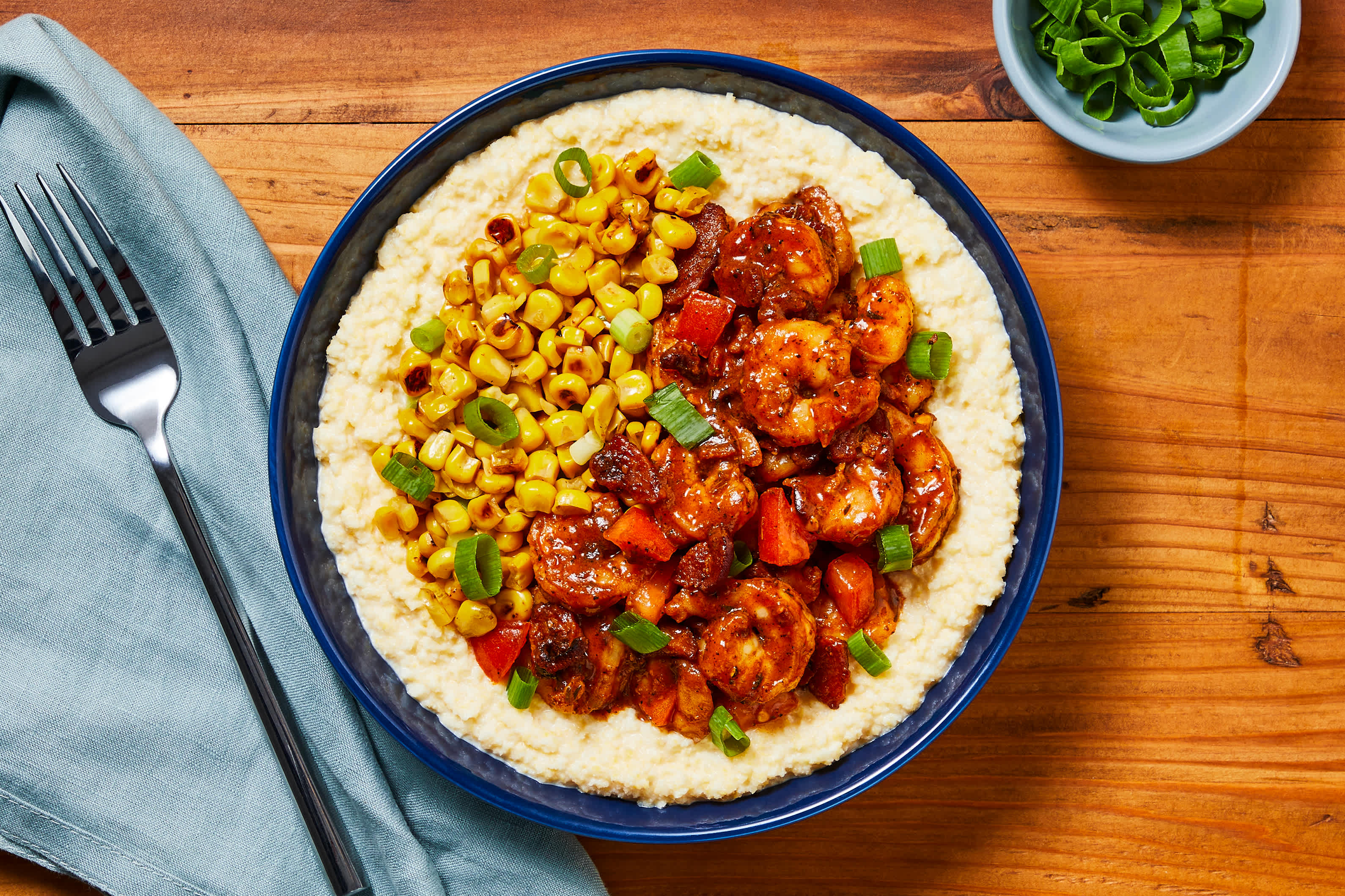 Southern-Style Bacony Shrimp over Grits