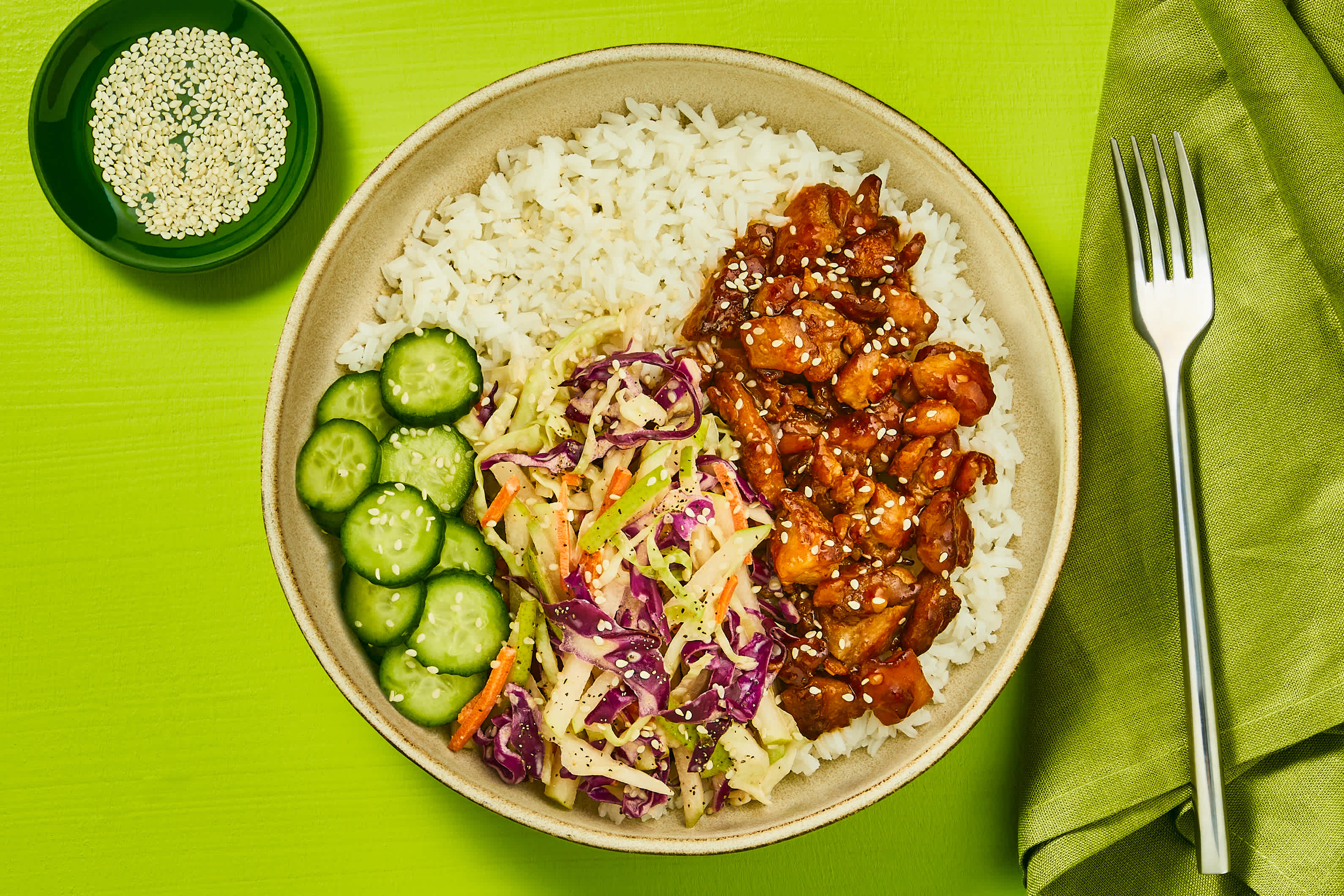 Sweet Chili Chicken Rice Bowls