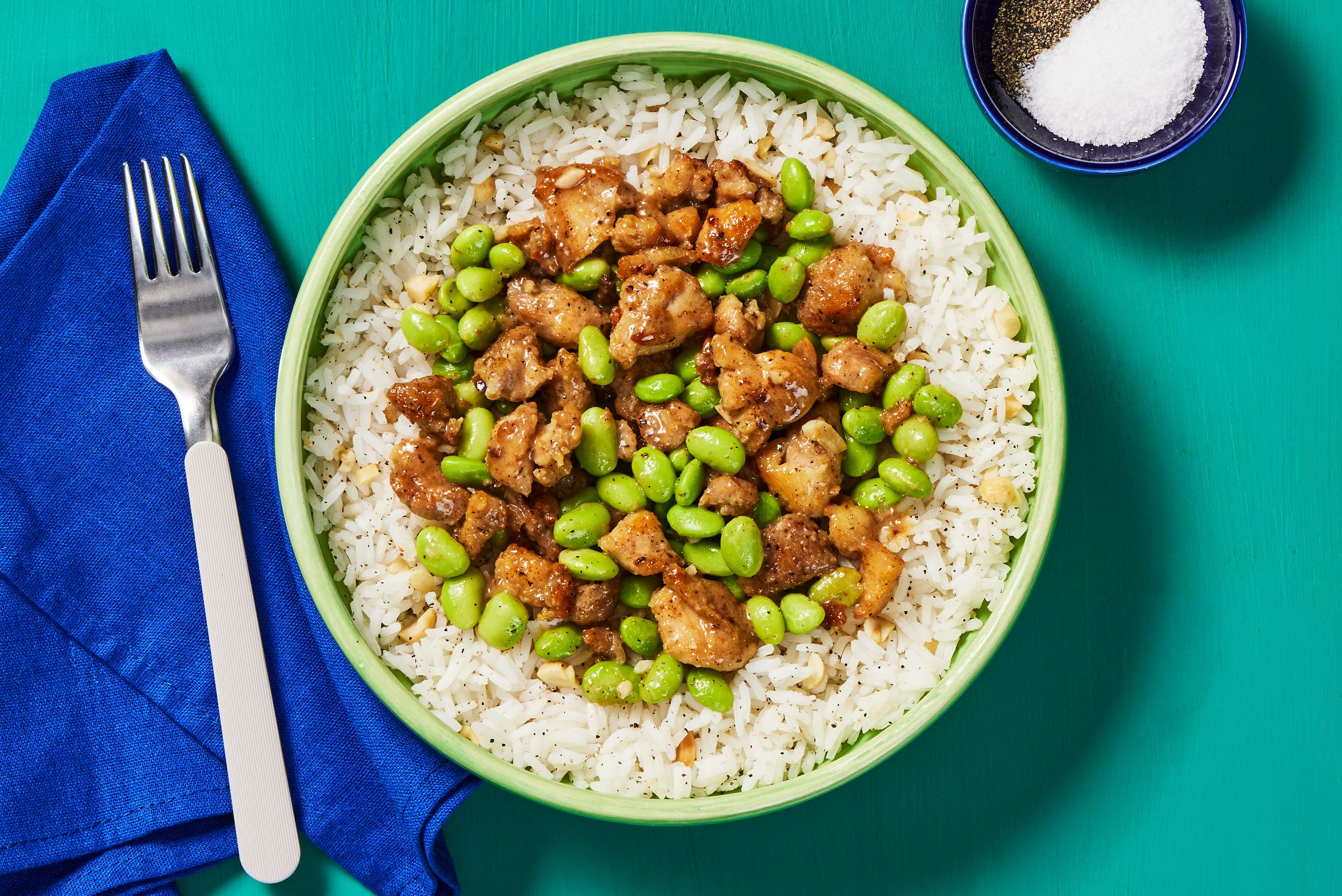 Plum Delicious Ginger Chicken & Edamame