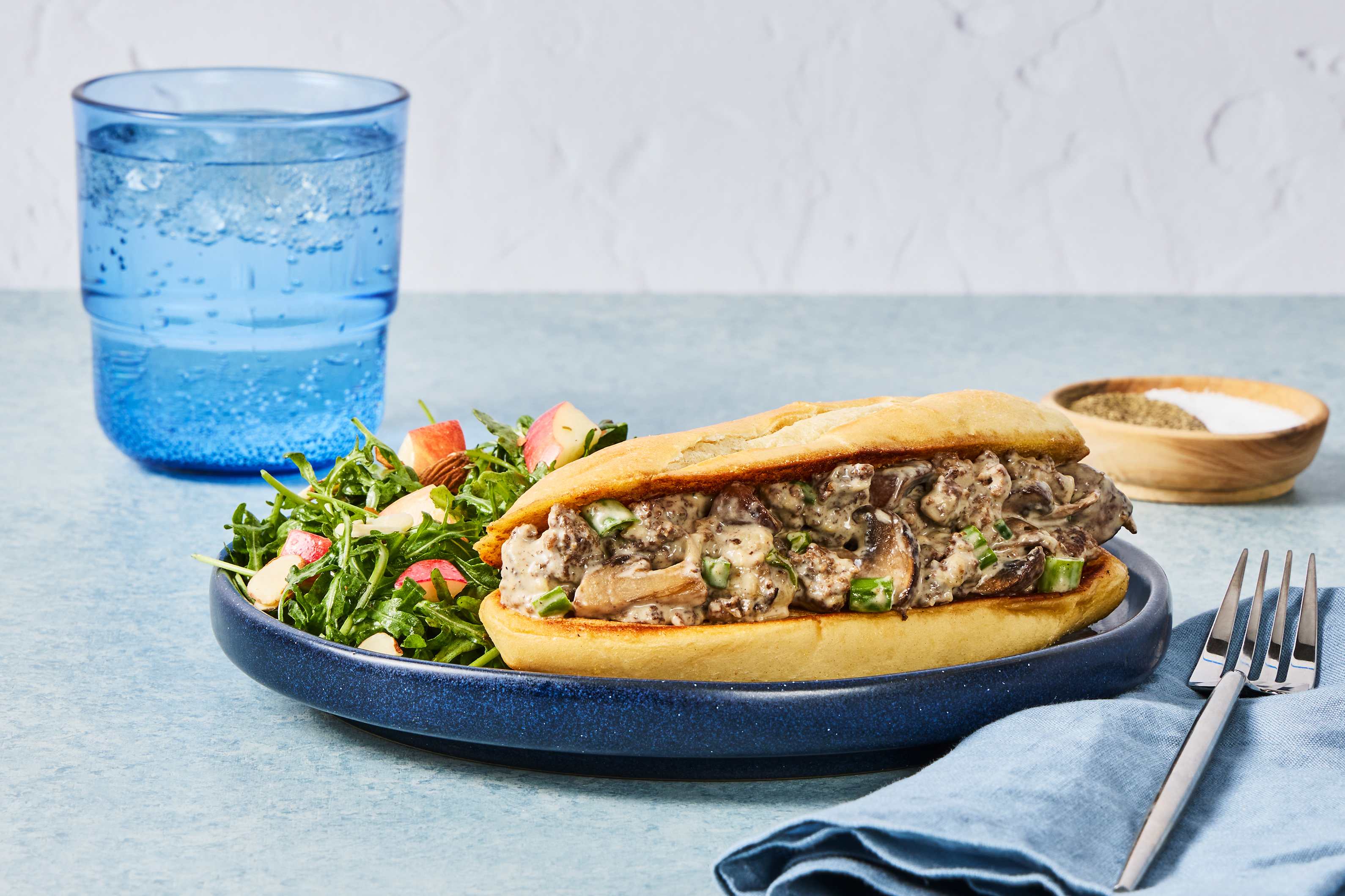 Alpine Beef, Mushroom & Swiss Baguettes