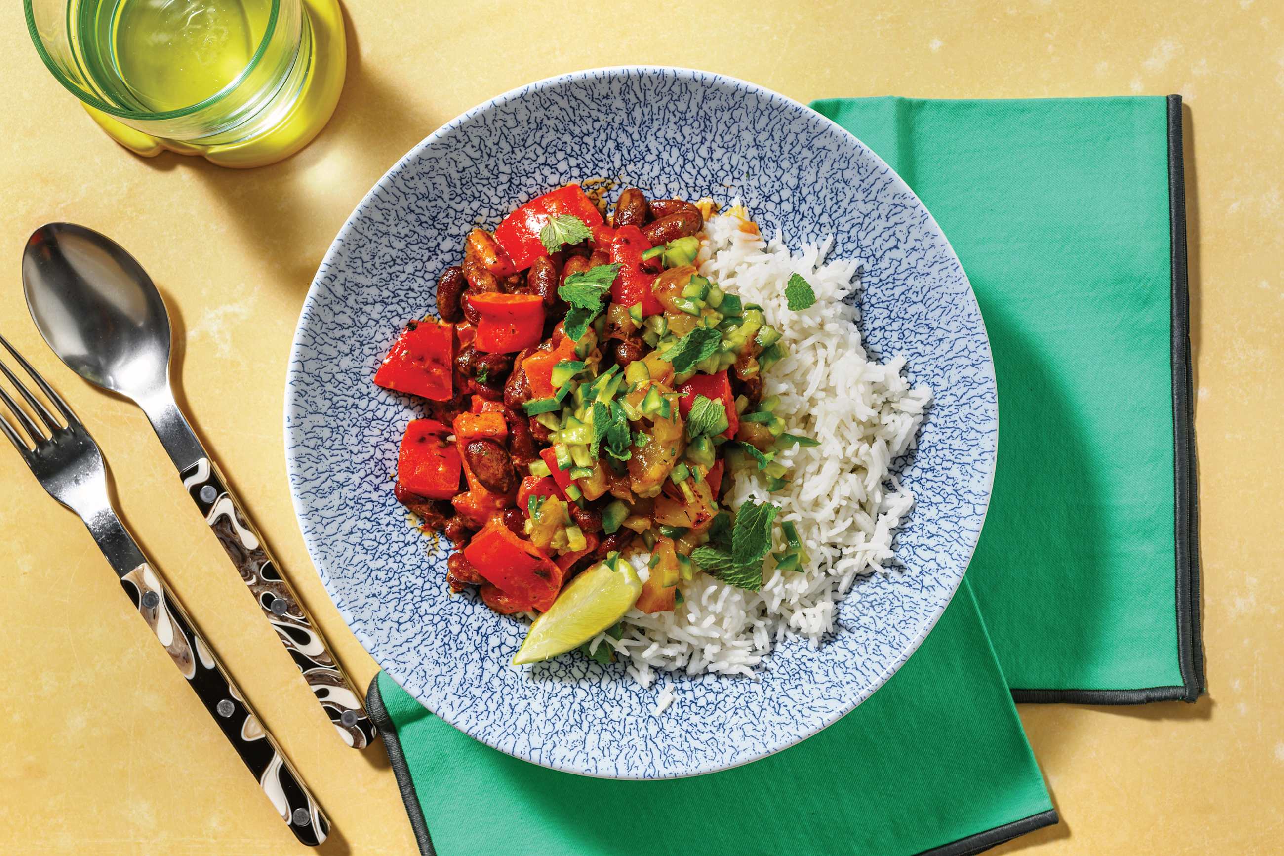 Caribbean Coconut & Kidney Bean Curry