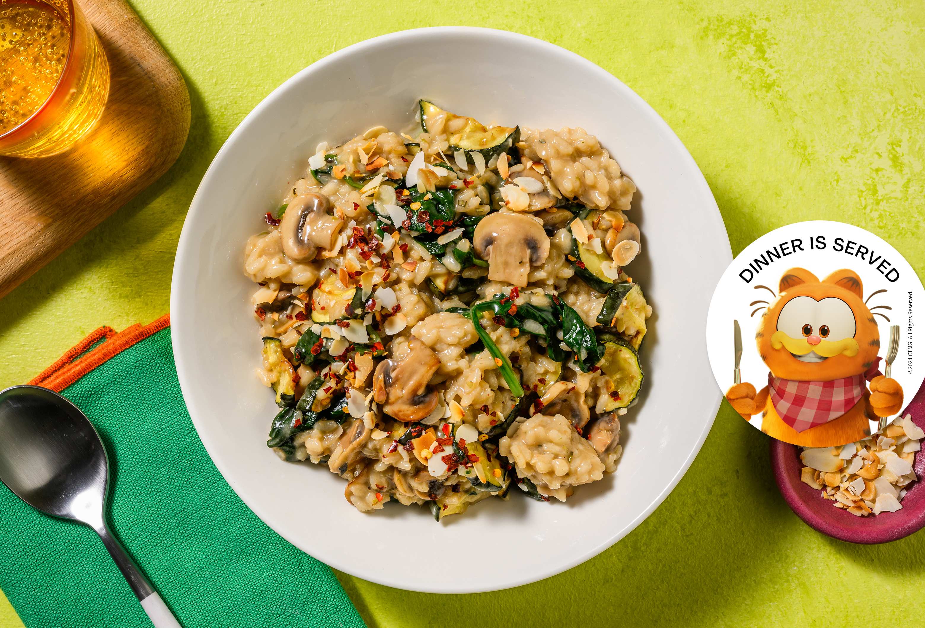 Hearty Mushroom & Green Veggie Risoni