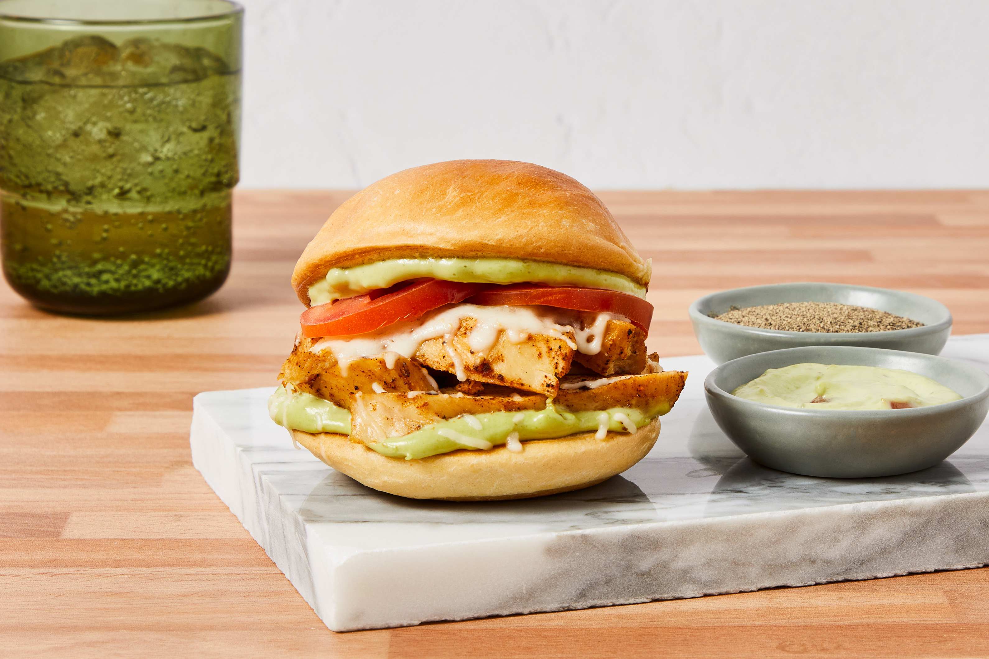 Cheesy Chicken & Guac Sandos