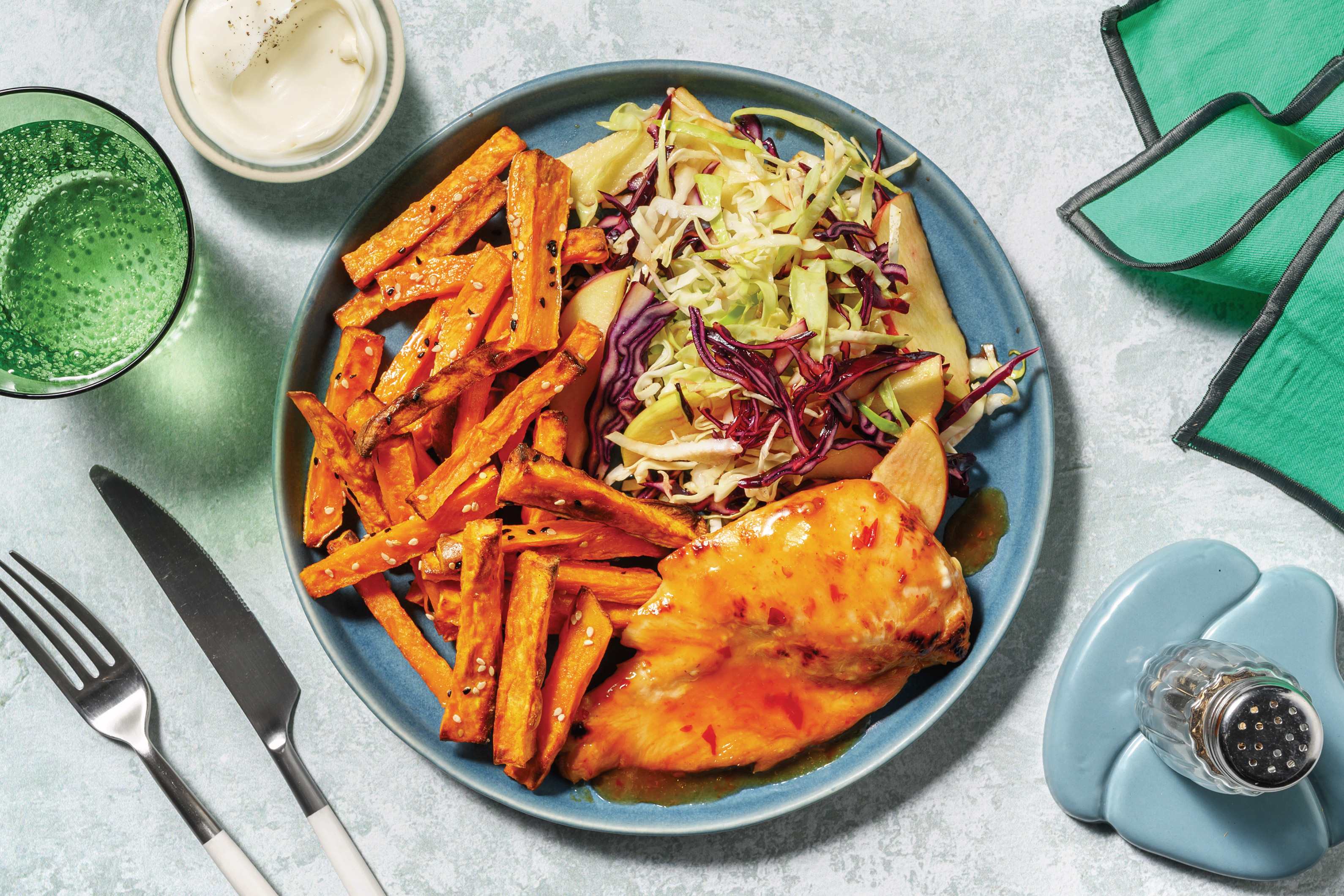 Double Sweet Soy Chicken & Asian Chilli Slaw