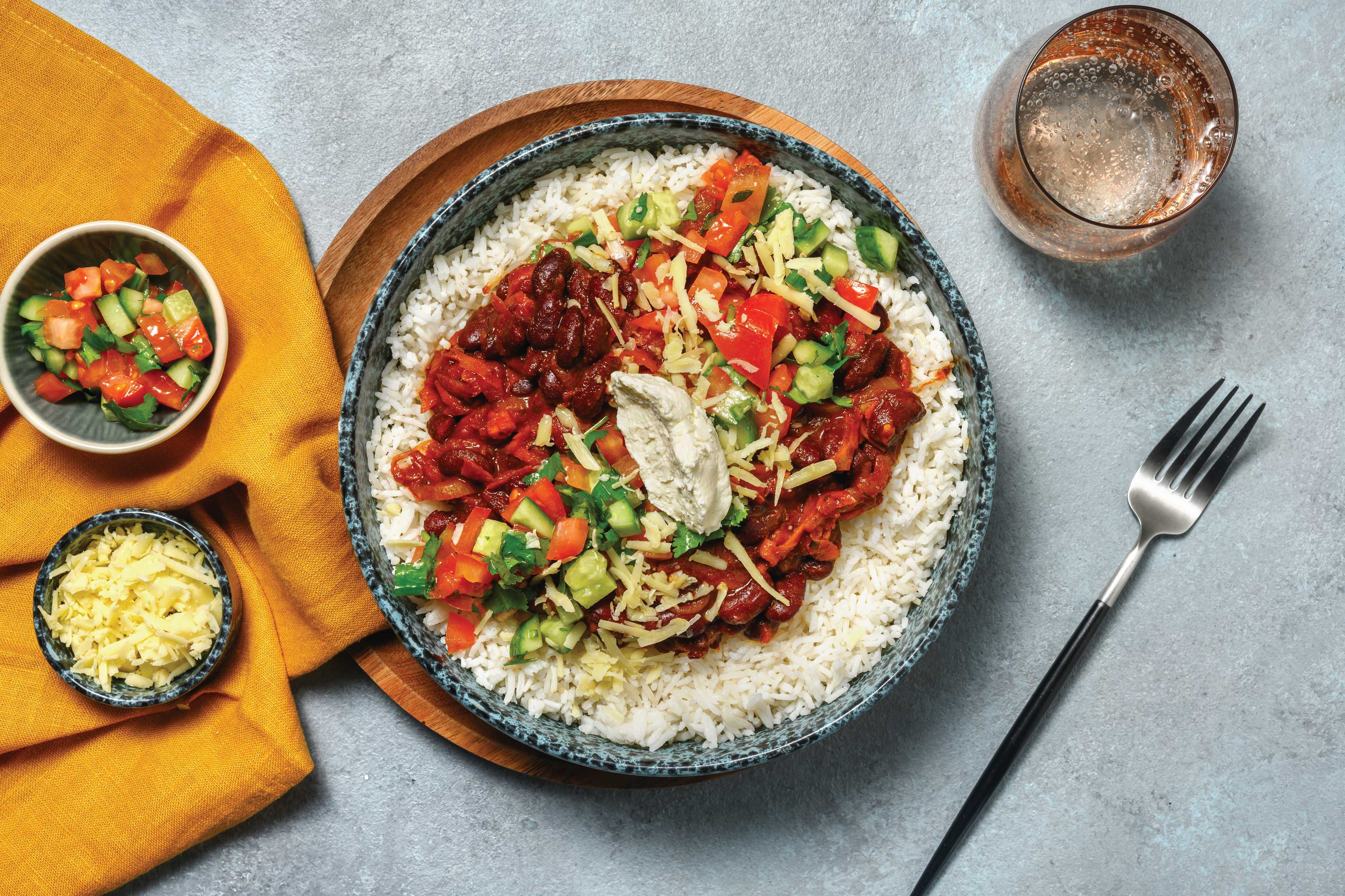 Saucy Tex-Mex Beef & Bean Burrito Bowl