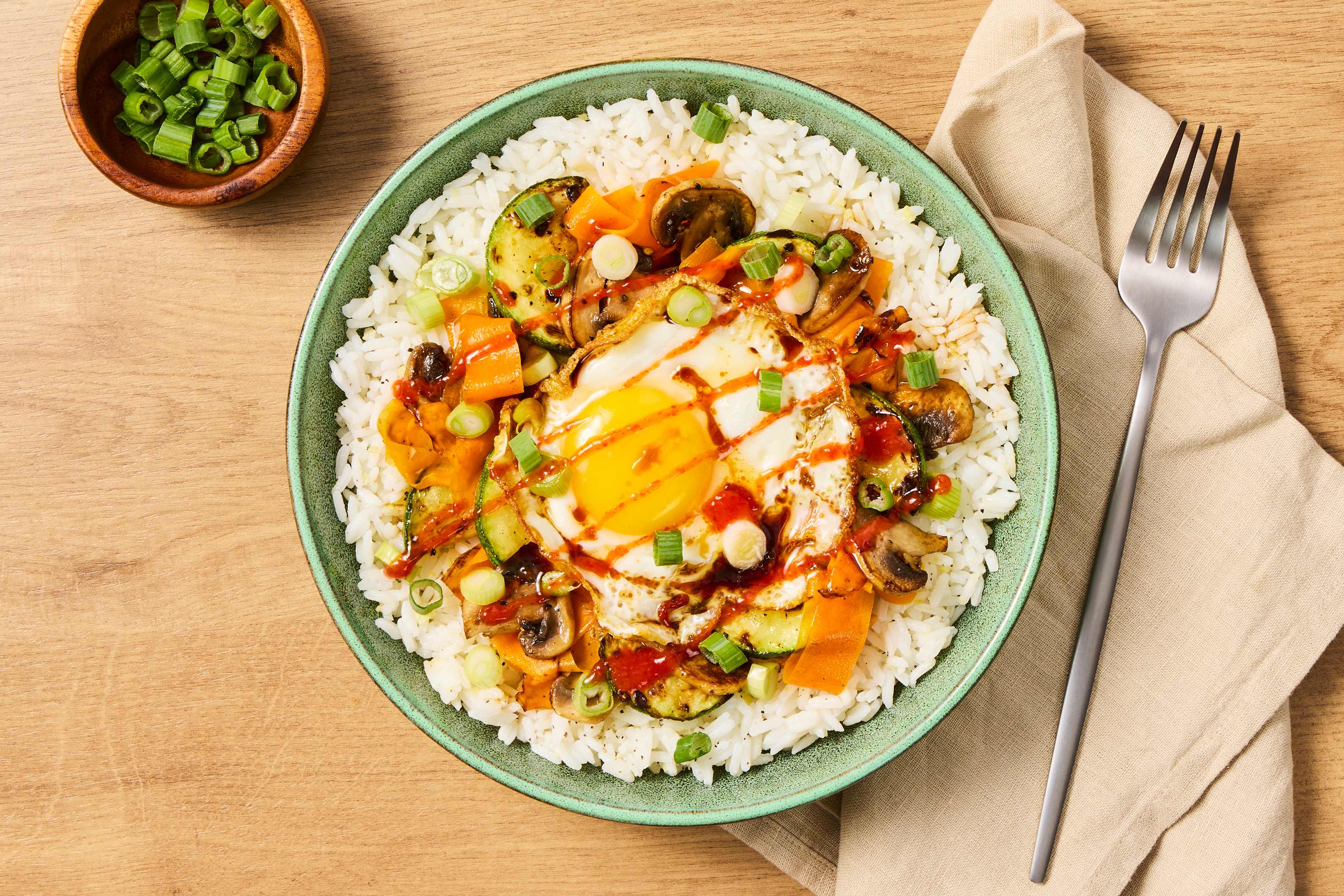 Chicken & Mushroom Bibimbap Bowls