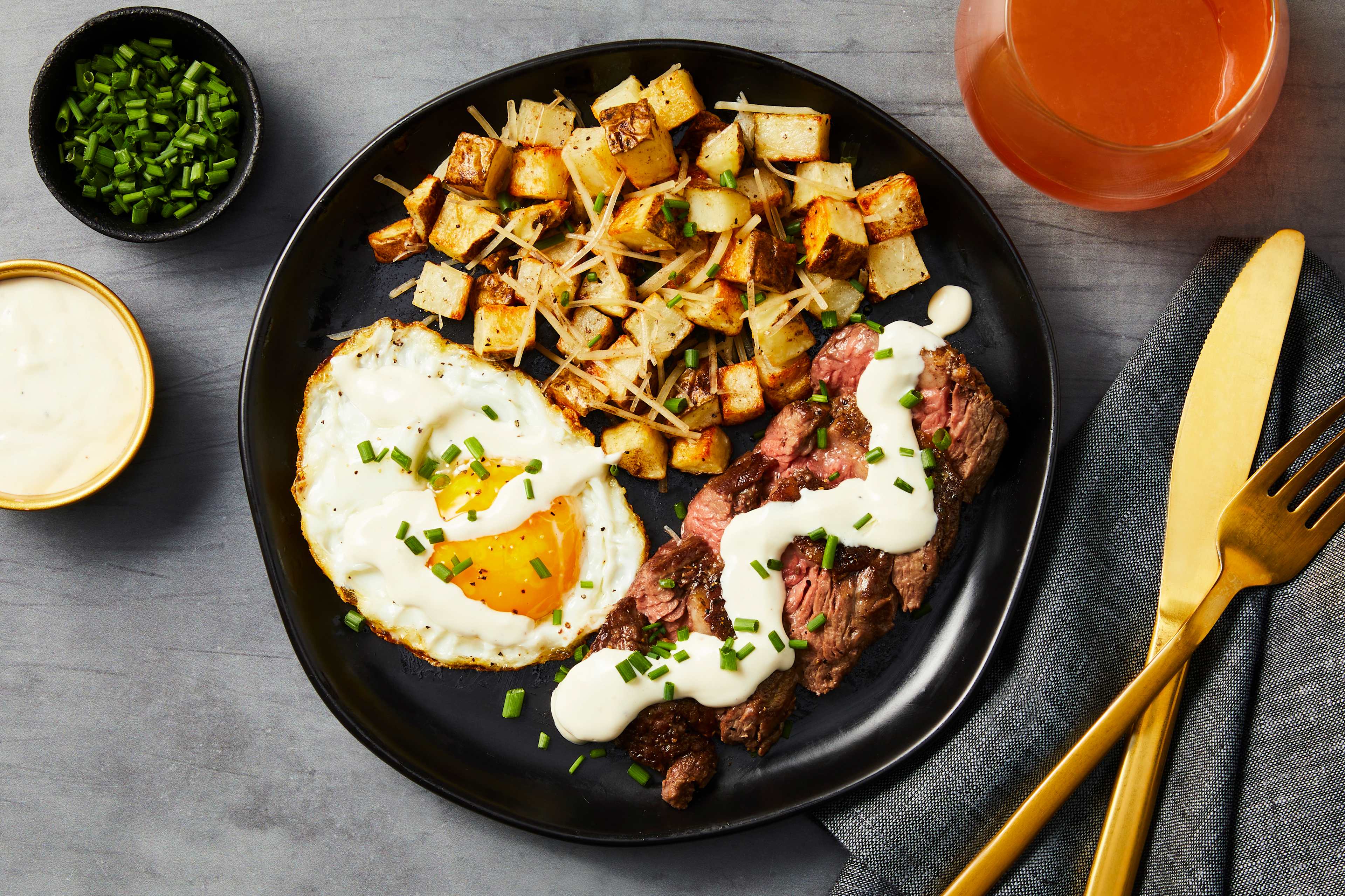 Garlic Butter-Basted Steak & Eggs