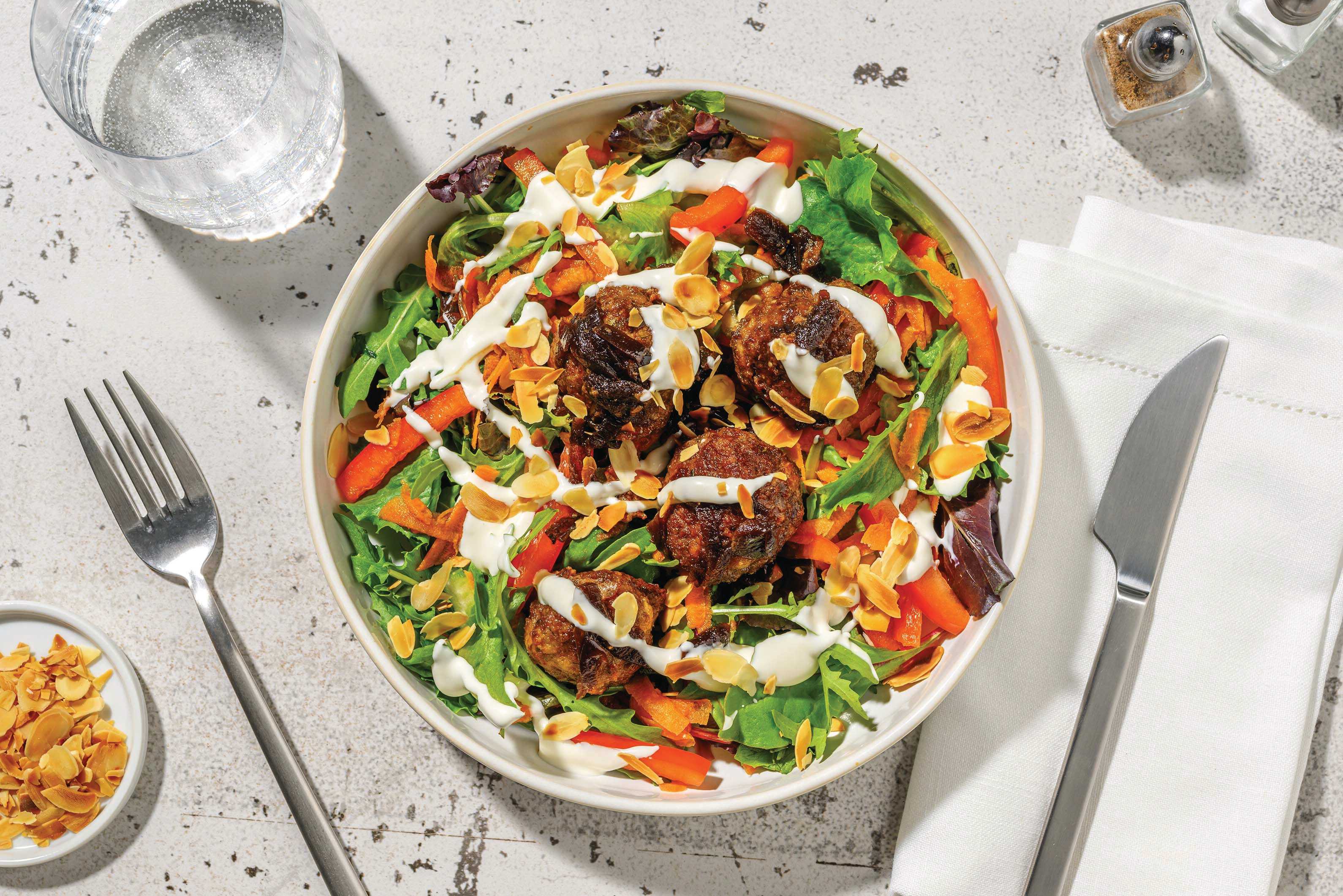 Beef Meatballs & Tomato Salad