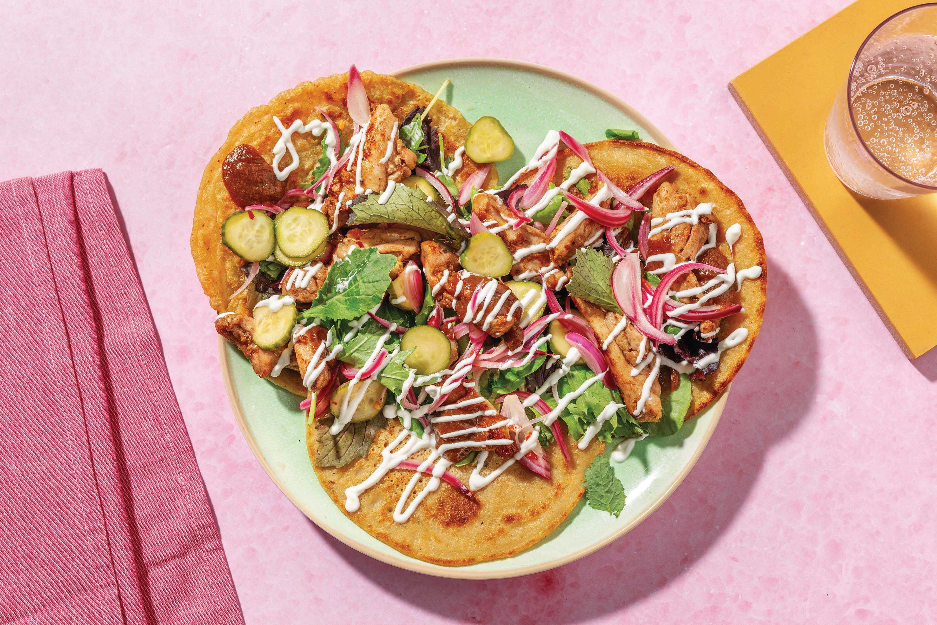 Indian-Spiced Pork & Chickpea Pancakes