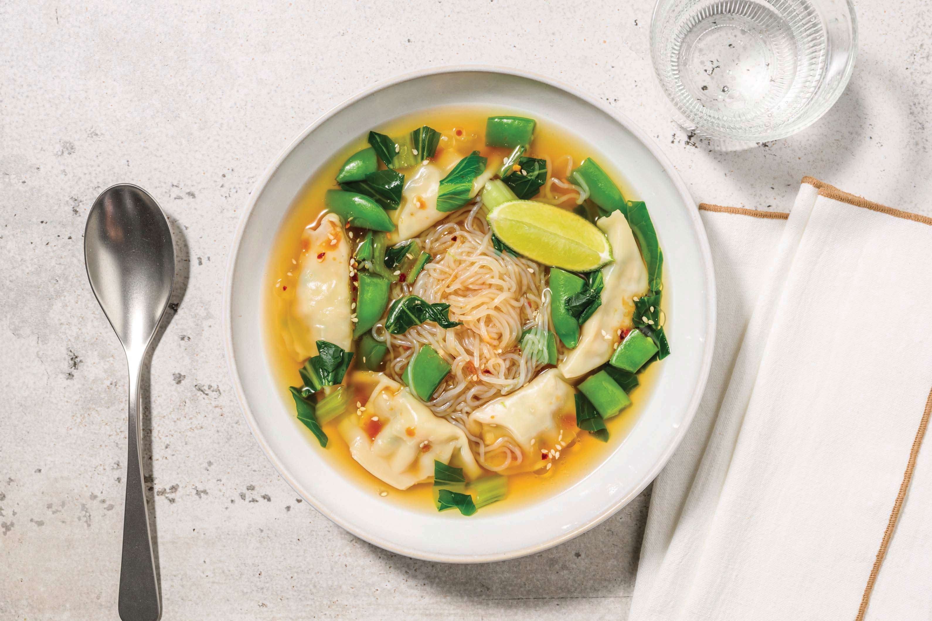 One-Pot Prawn & Wonton Noodle Soup
