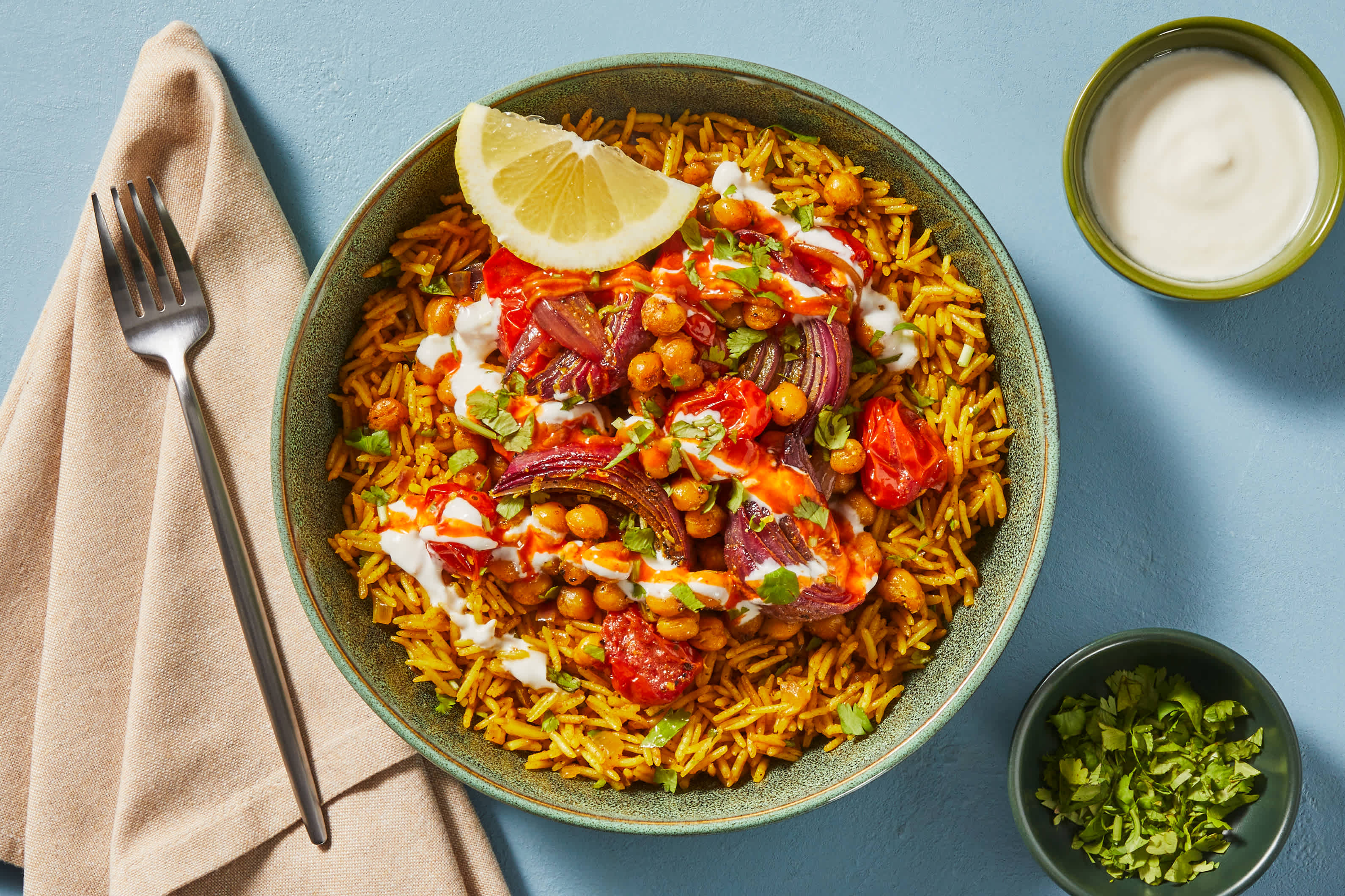 Middle Eastern Shrimp & Chickpea Bowls