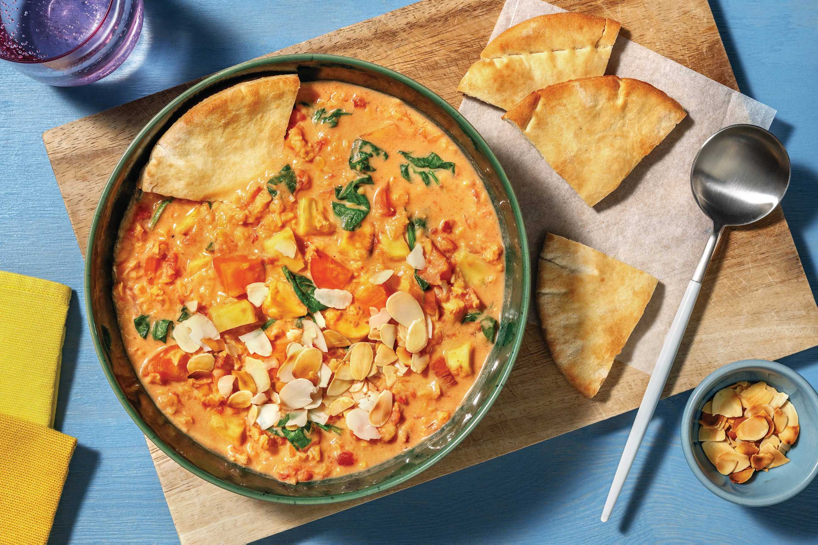 Chermoula Coconut Lentil & Veggie Soup