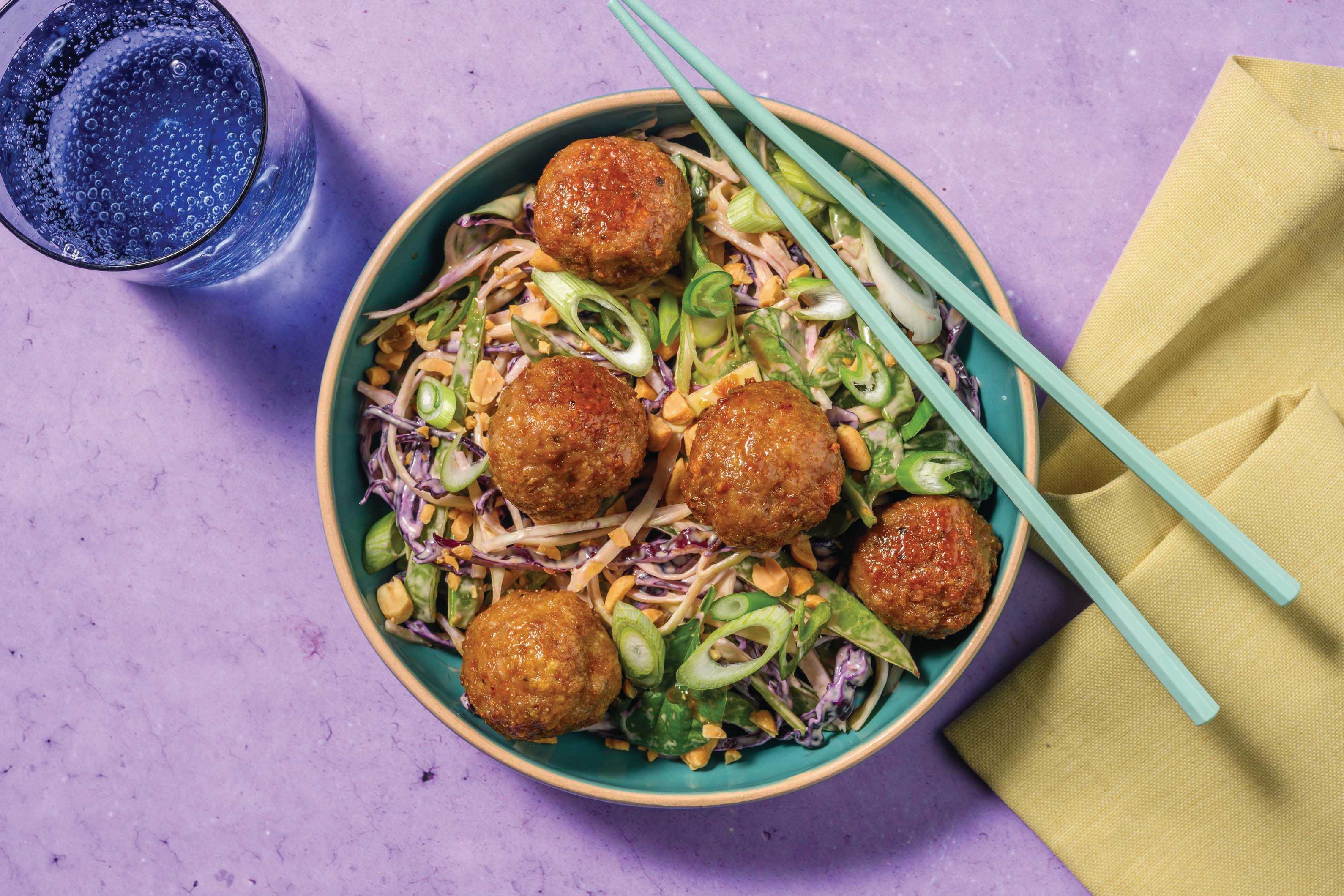 Double Honey-Soy Pork Meatballs