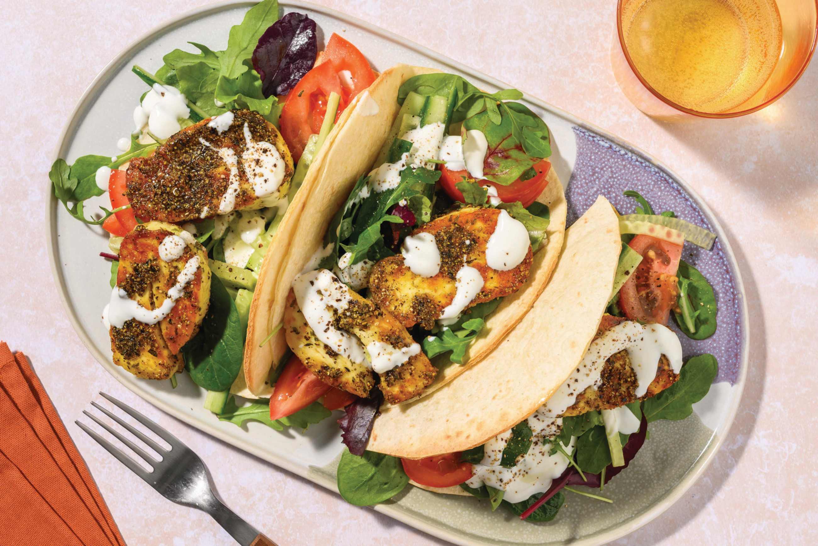 Speedy Kiwi Spiced Halloumi Tacos