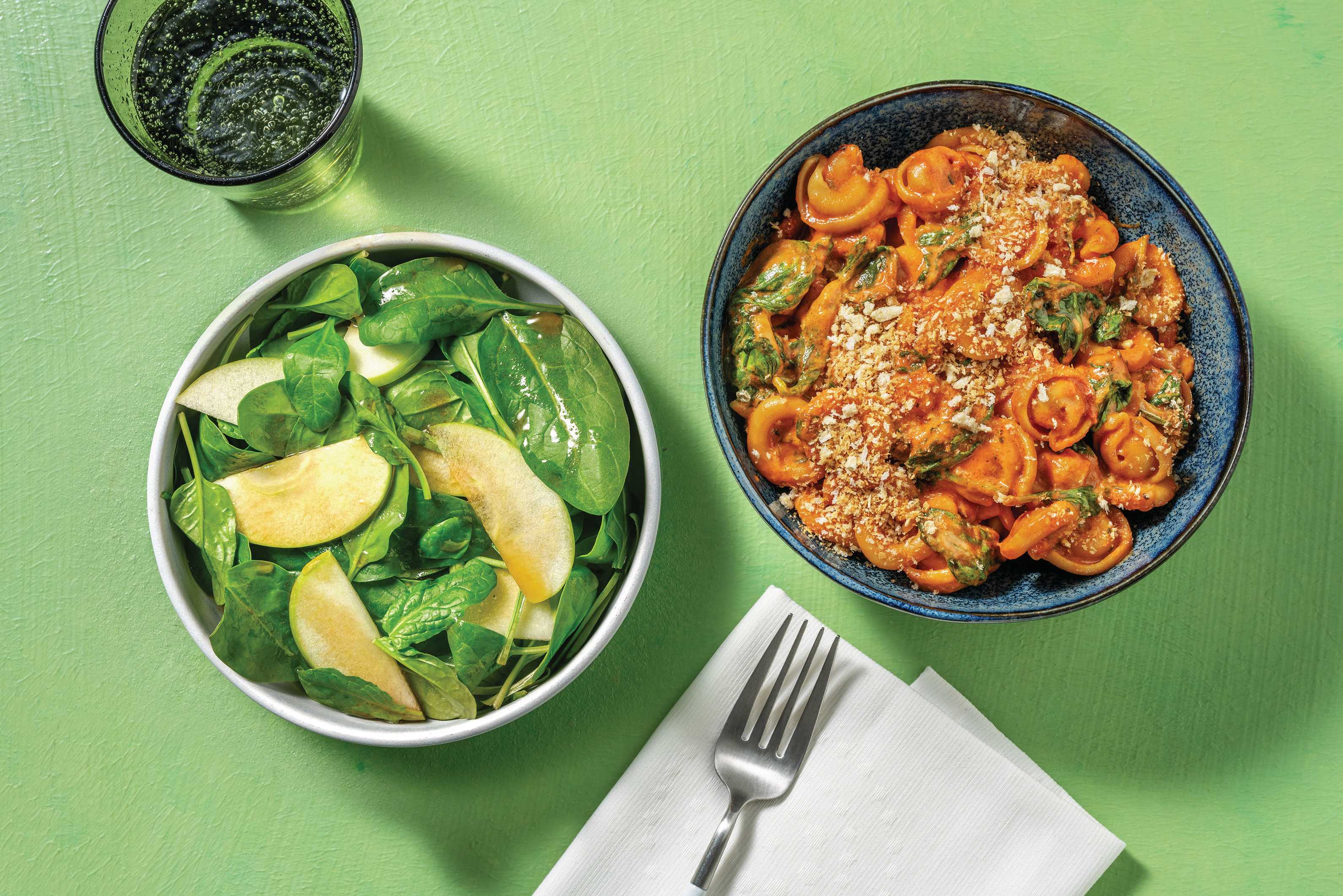 Quick Saucy Tomato Double Bacon Orecchiette