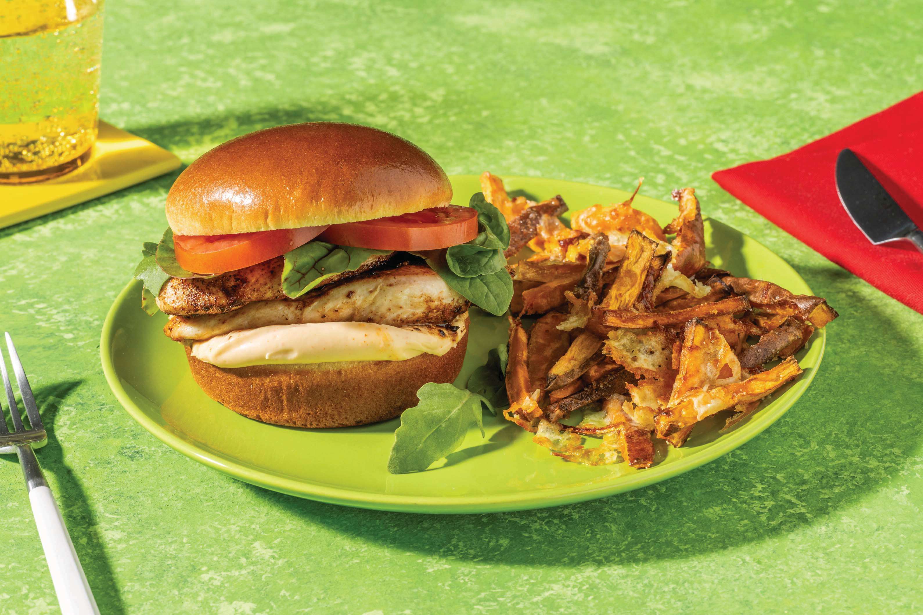 HelloHero: Double Aussie Chicken Burger