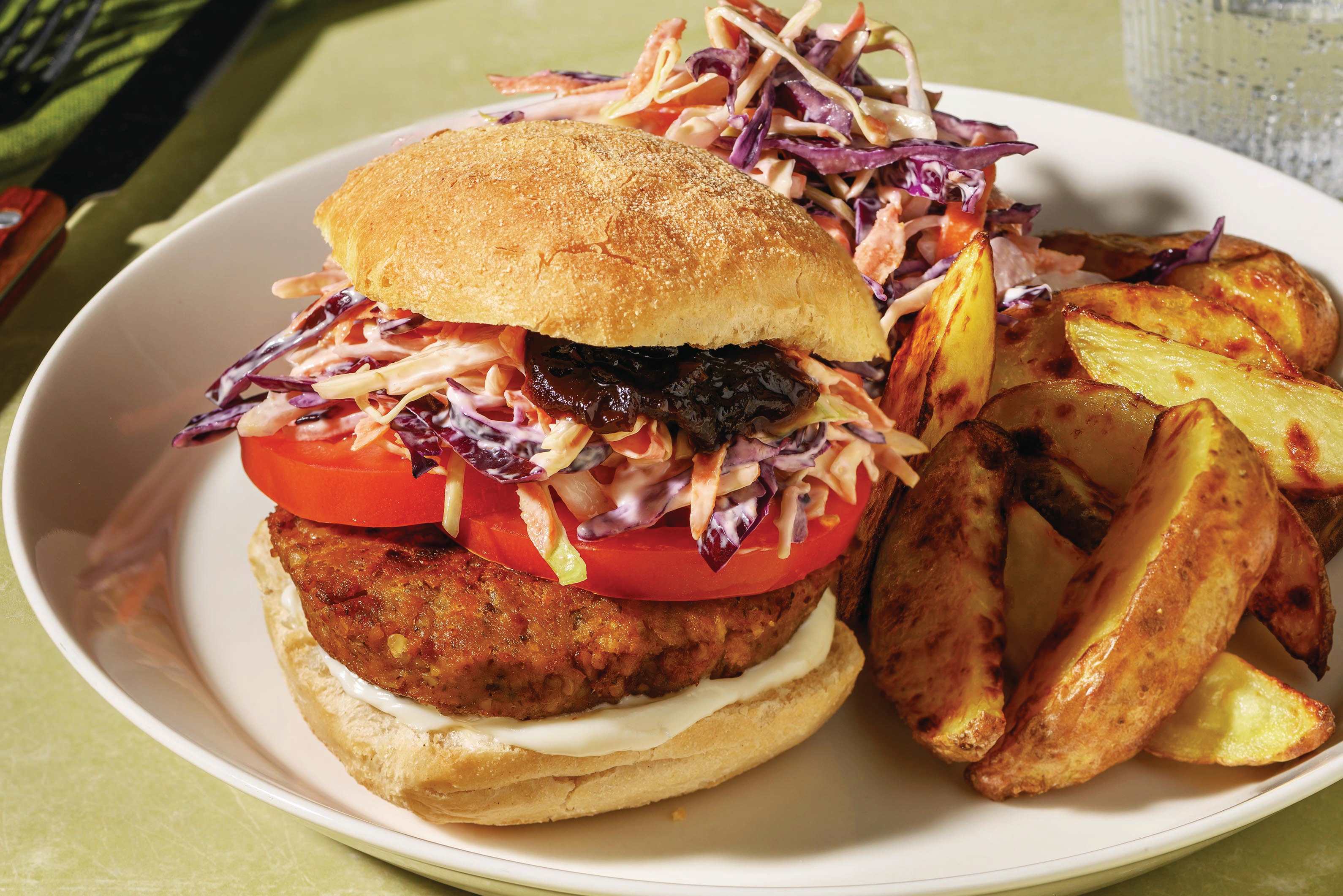 Double Smokey Plant-Based Burger