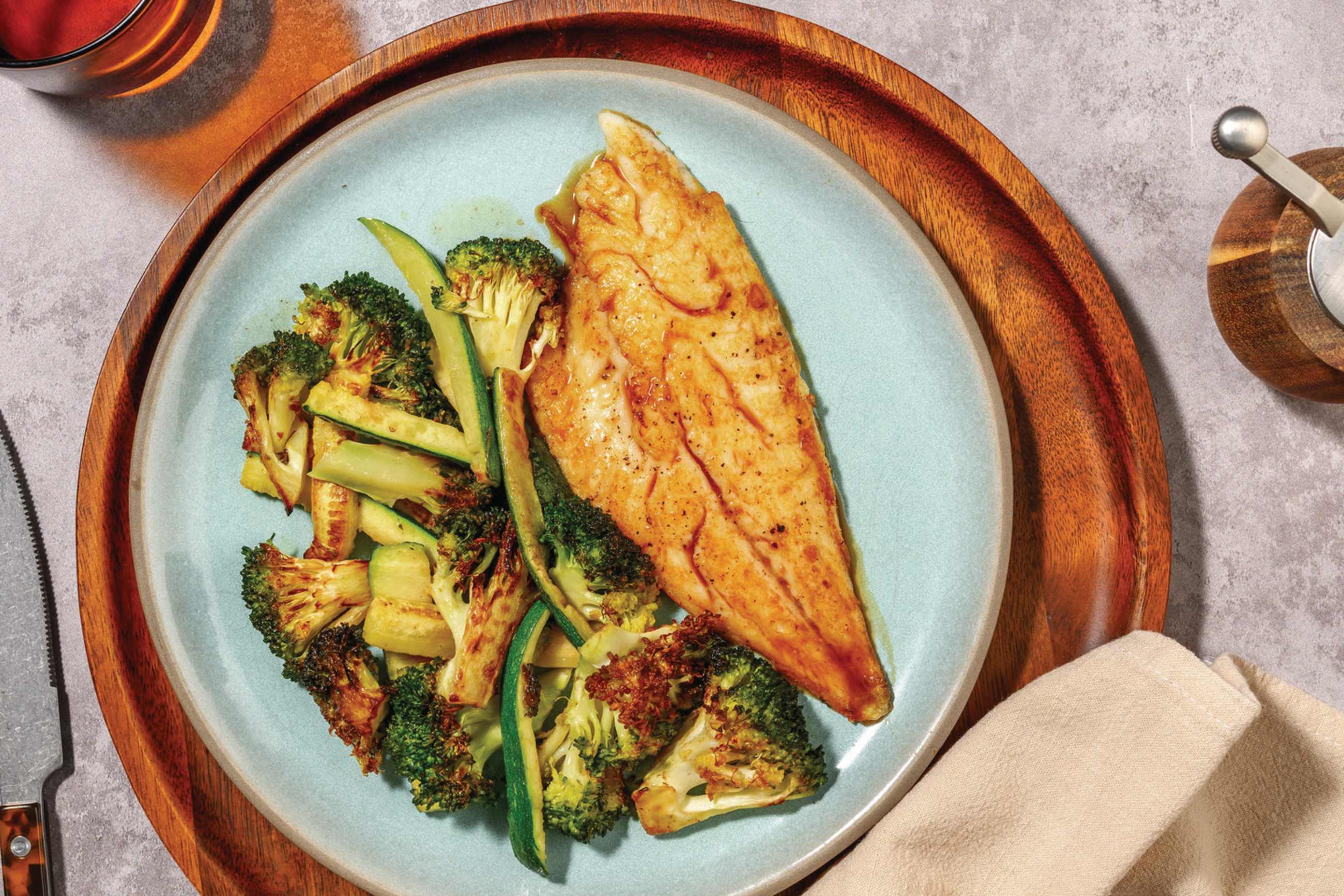 Soy-Ginger Glazed White Fish