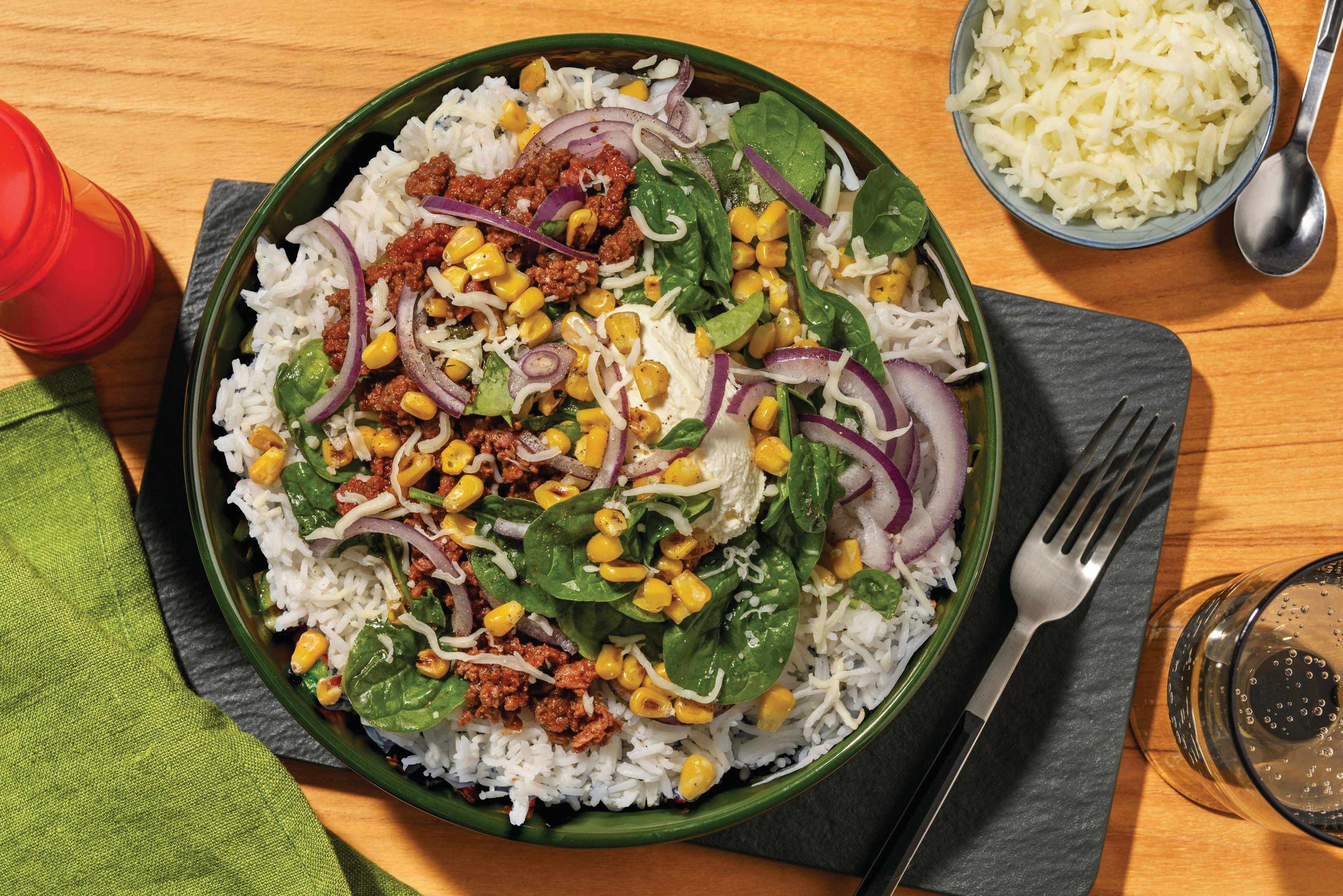 Tex-Mex Plant-based Mince & Bacon Rice Bowl