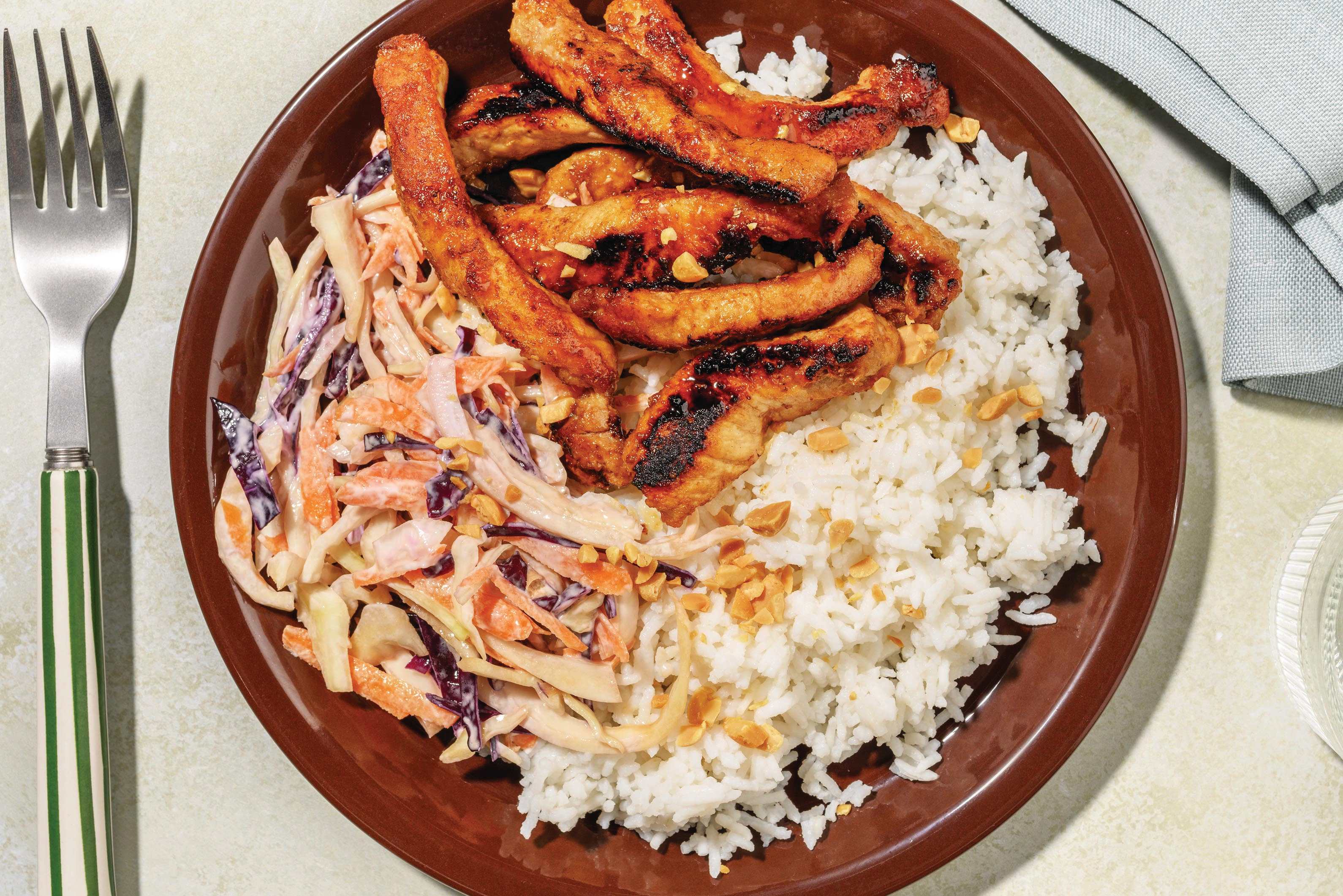 Double Honey Soy Pork & Garlic Rice 